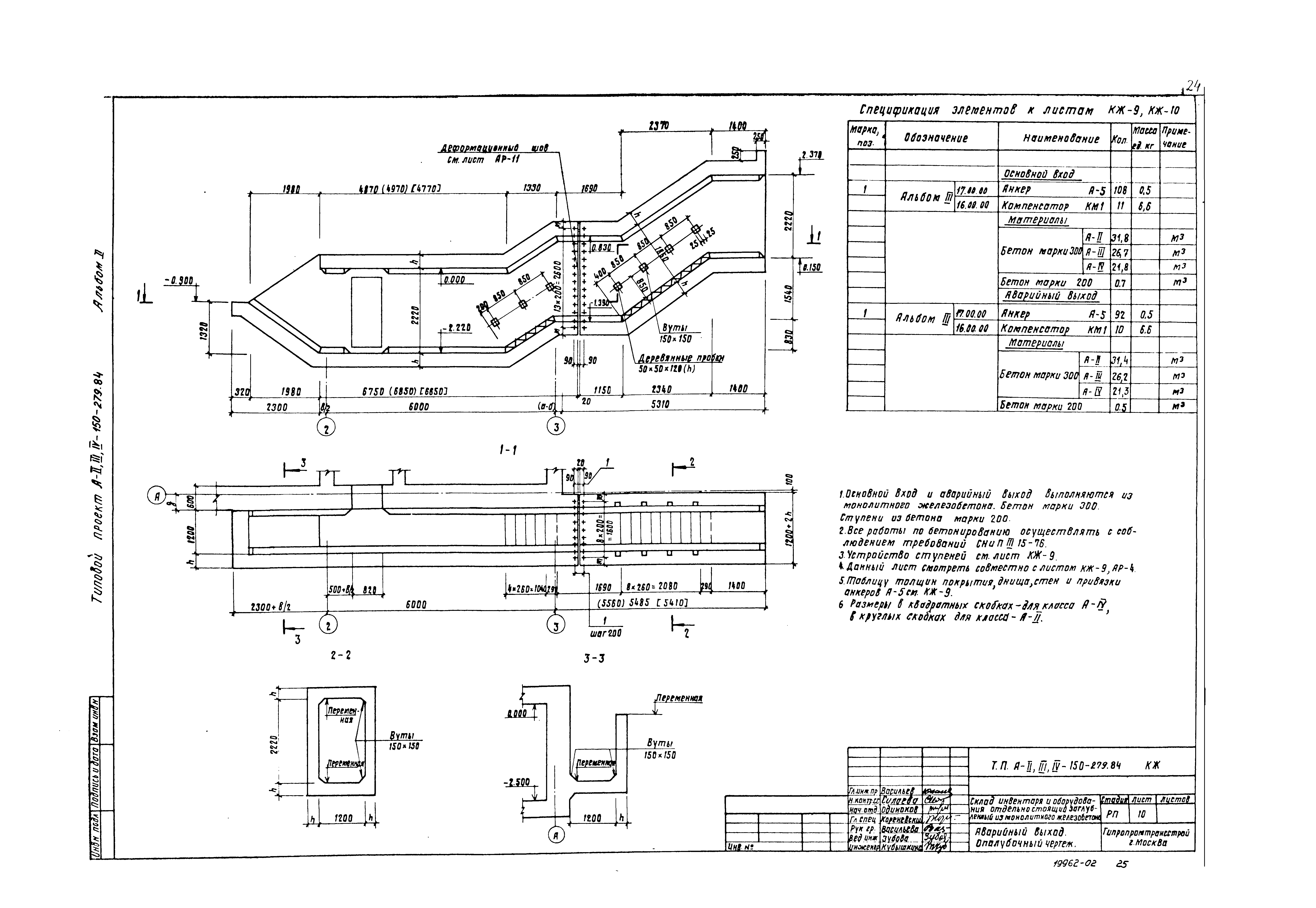 Типовой проект A-II,III,IV-150-279.84