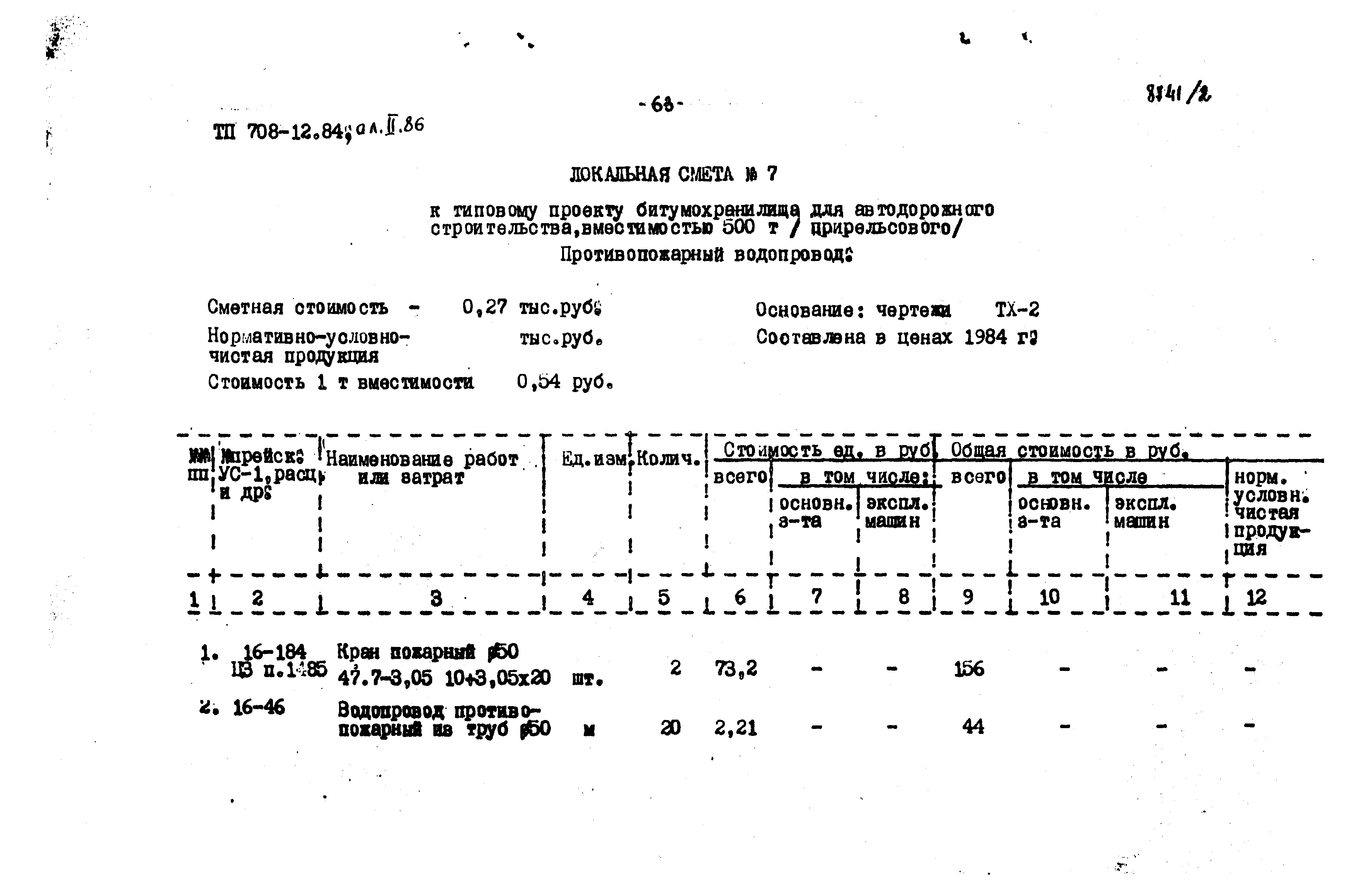 Типовой проект 708-12.84