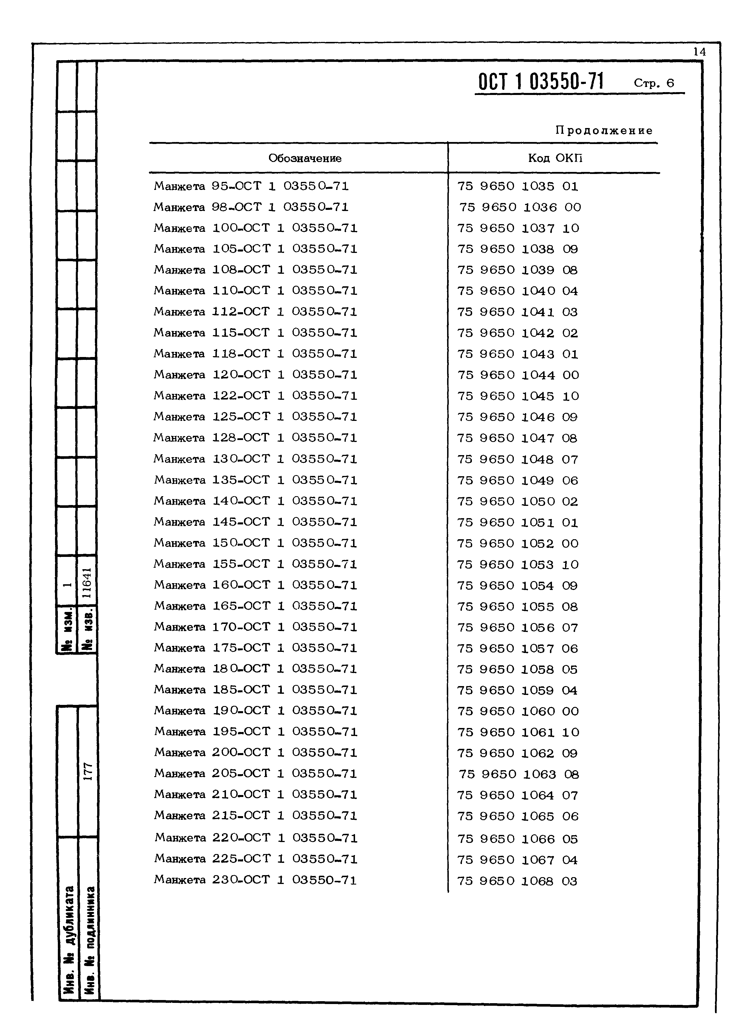 ОСТ 1 03550-71