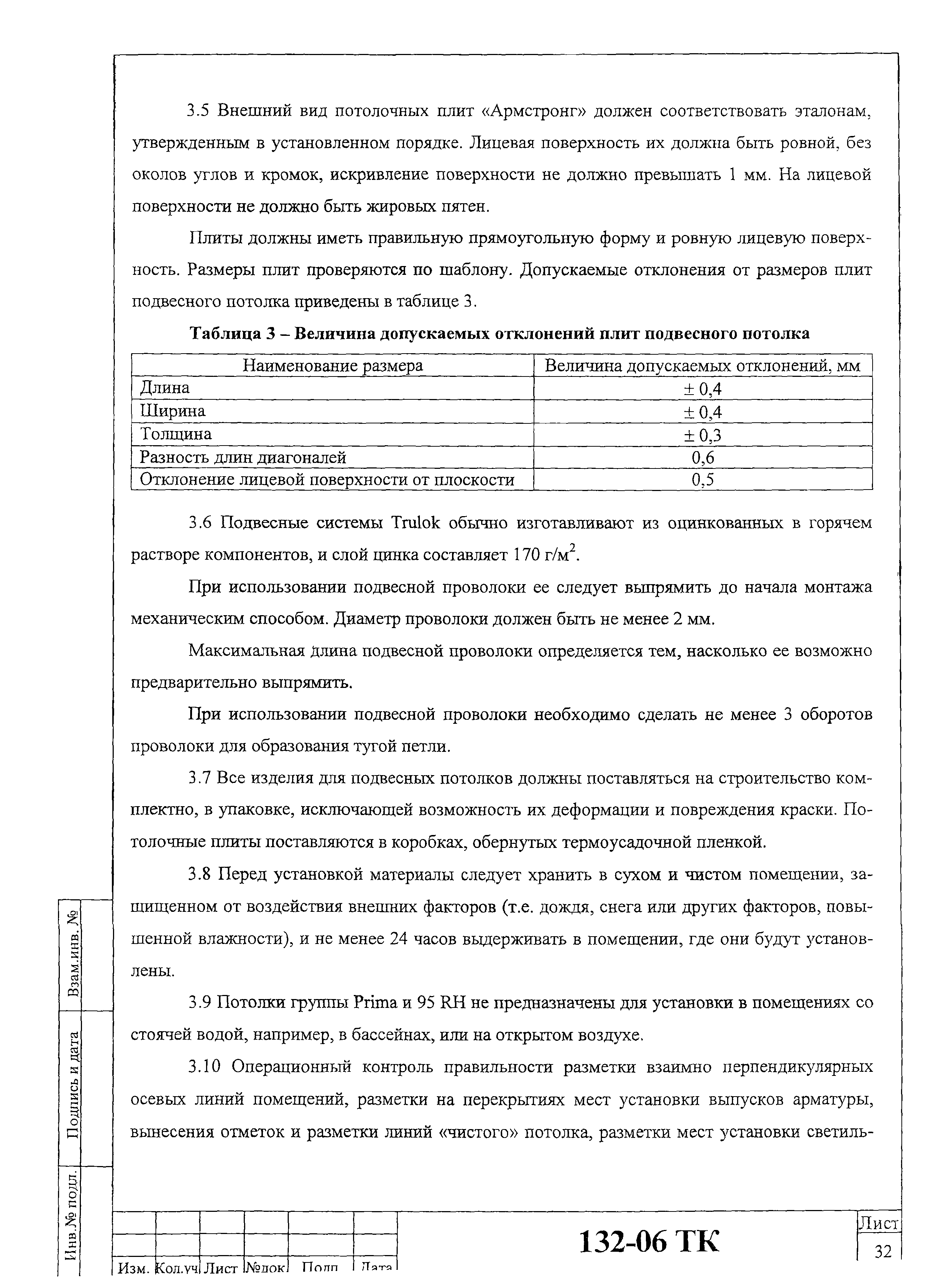 Технологическая карта 132-06 ТК