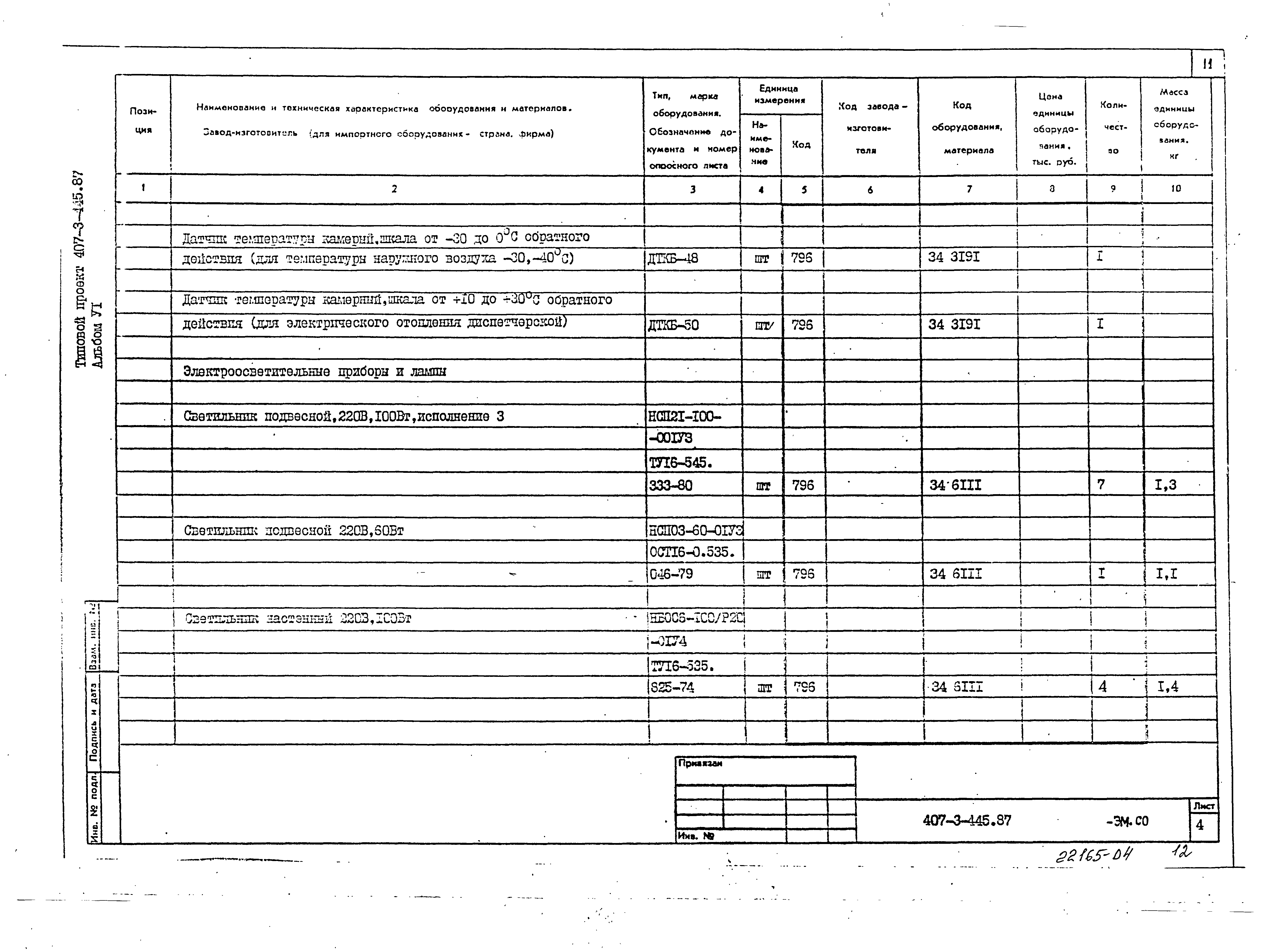 Типовой проект 407-3-445.87