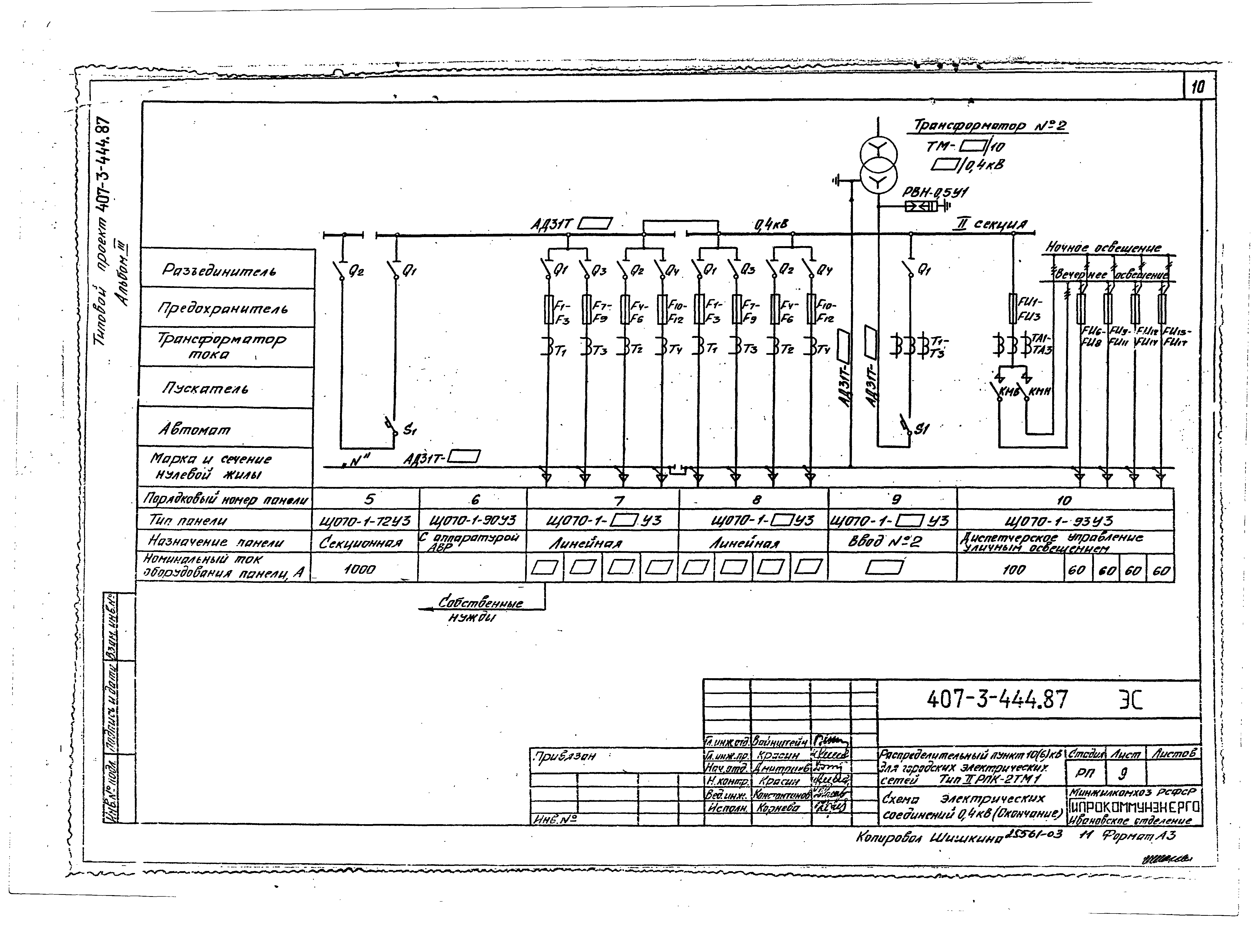 Типовой проект 407-3-444.87
