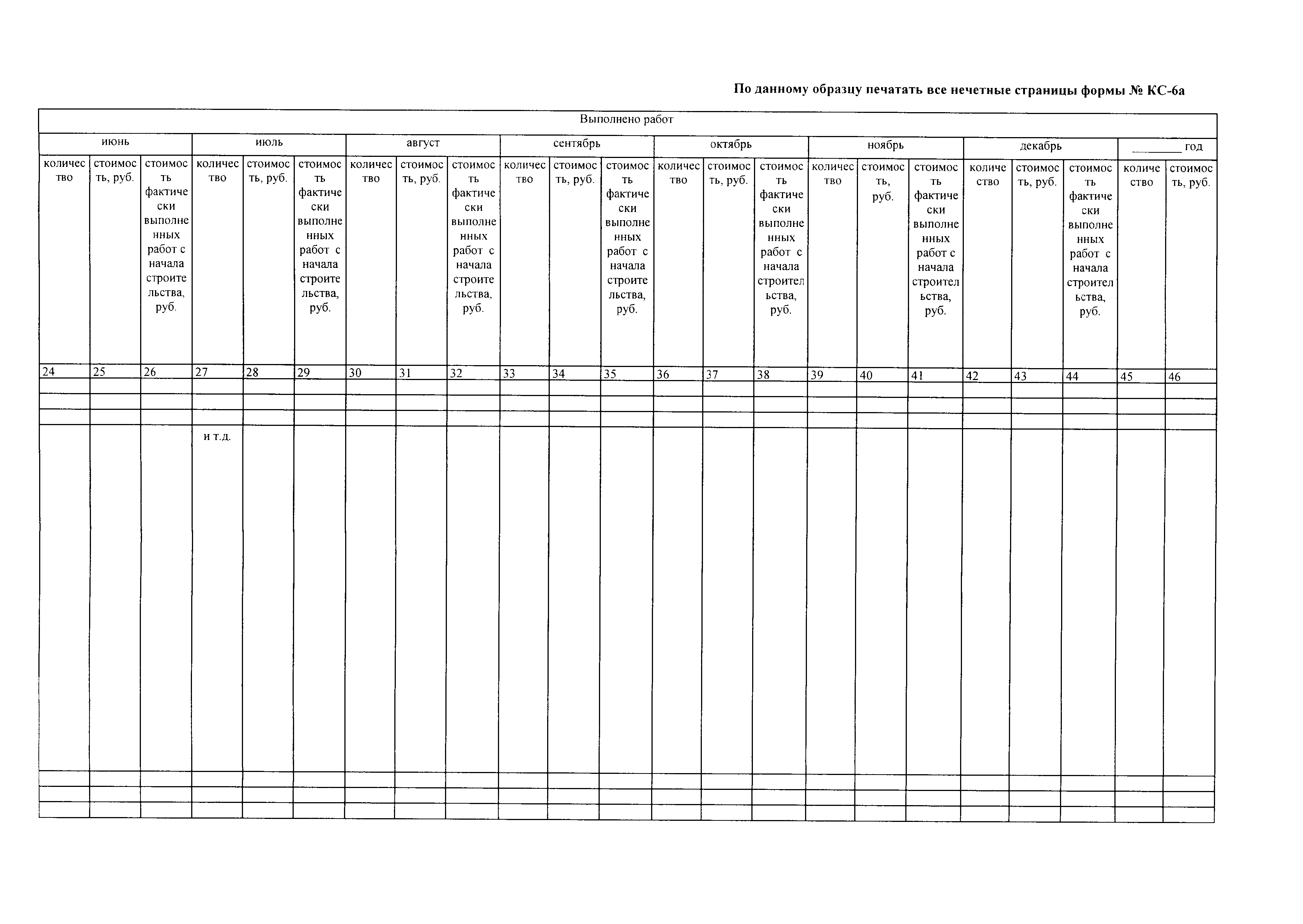 Форма КС-6А