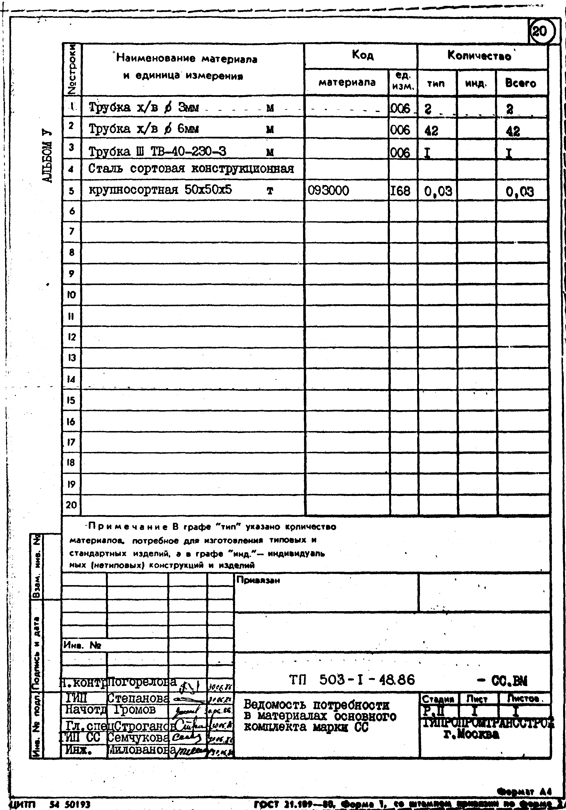 Типовой проект 503-1-48.86
