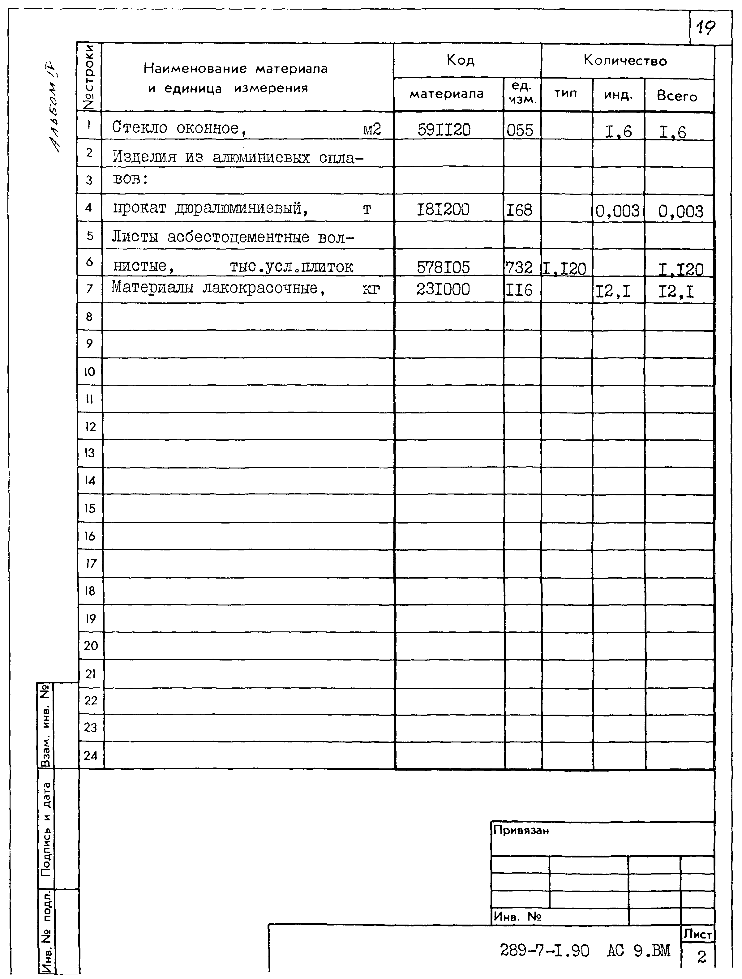 Типовой проект 289-7-1.90