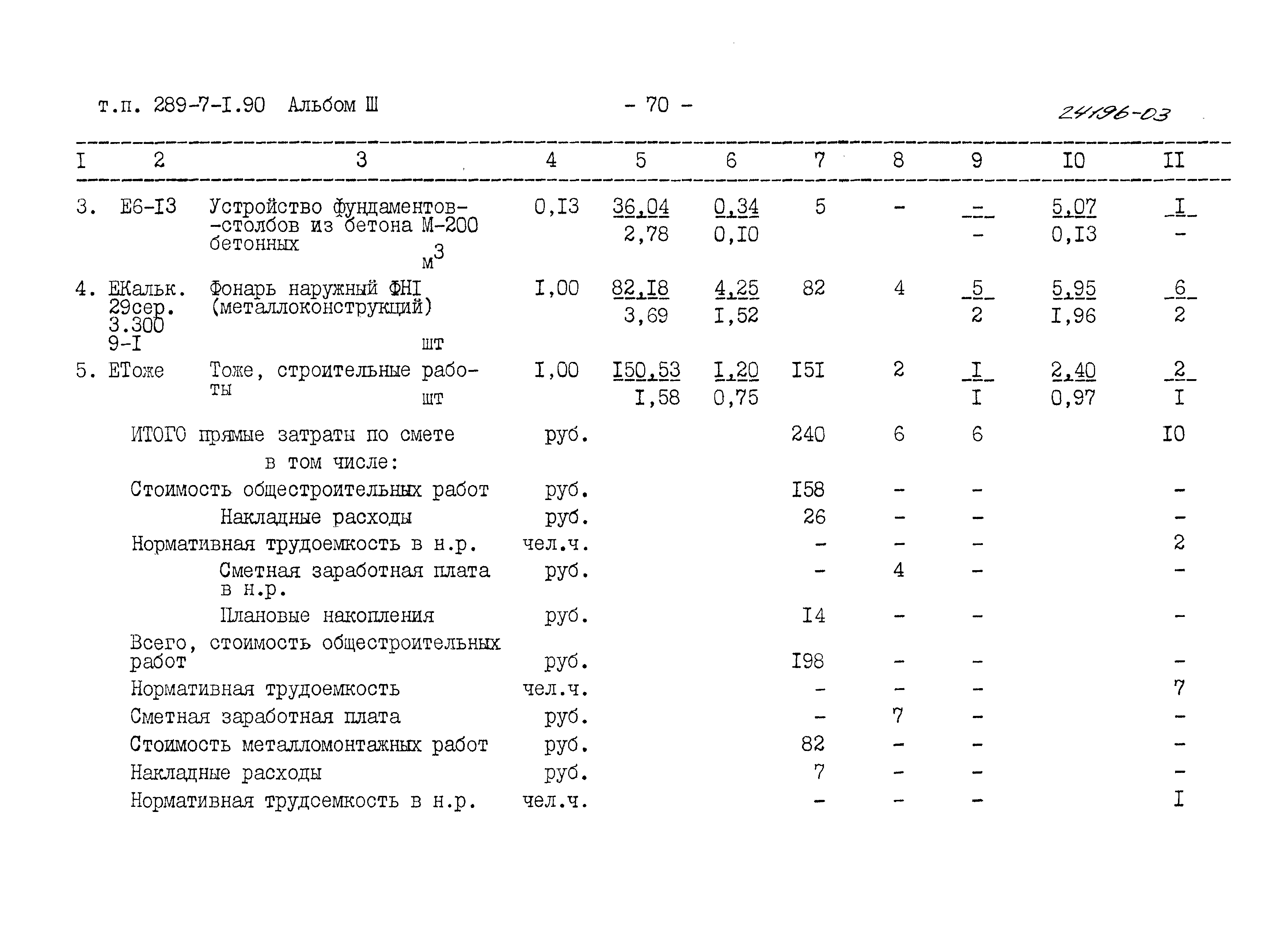 Типовой проект 289-7-1.90