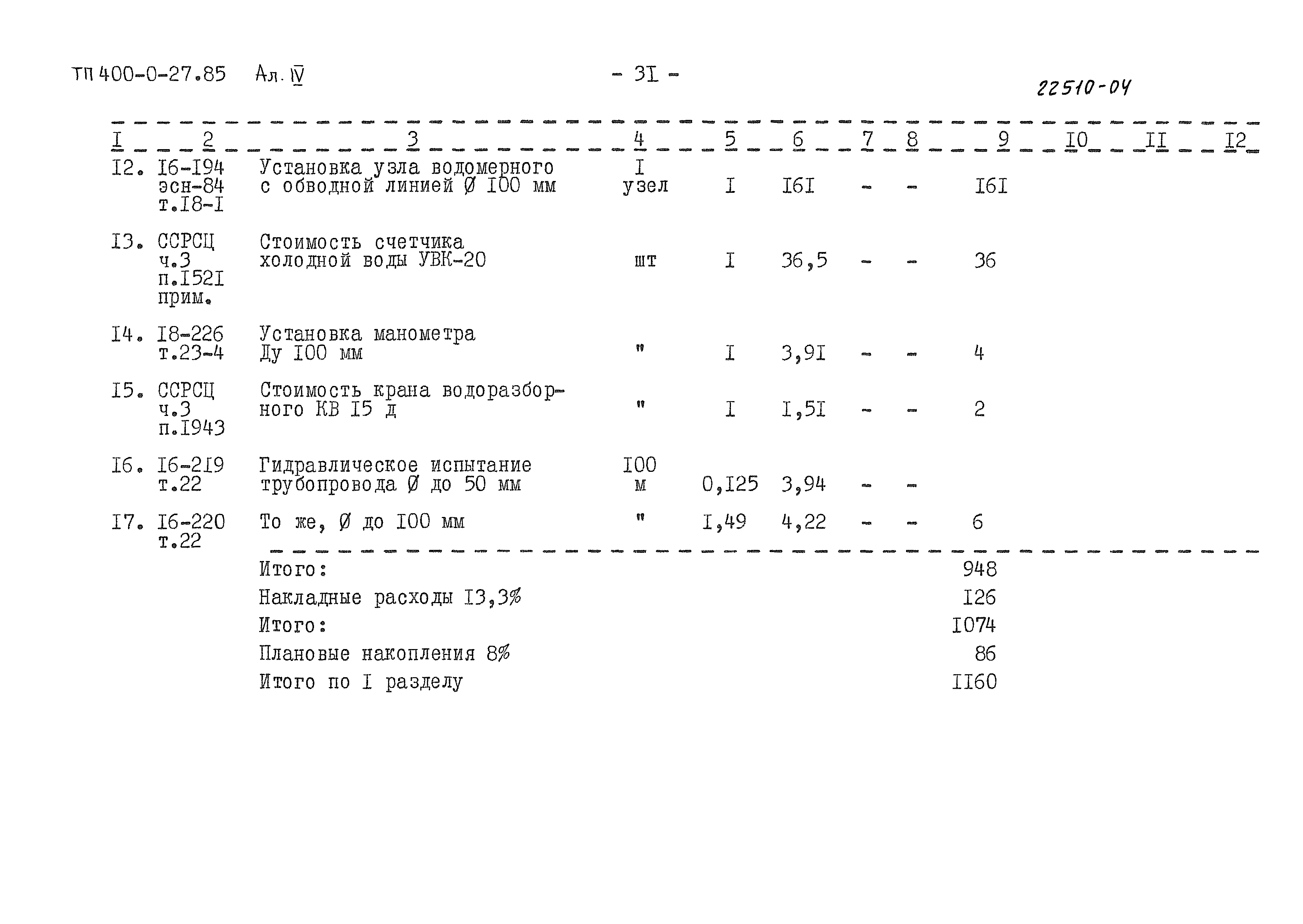 Типовые проектные решения 400-0-27.85