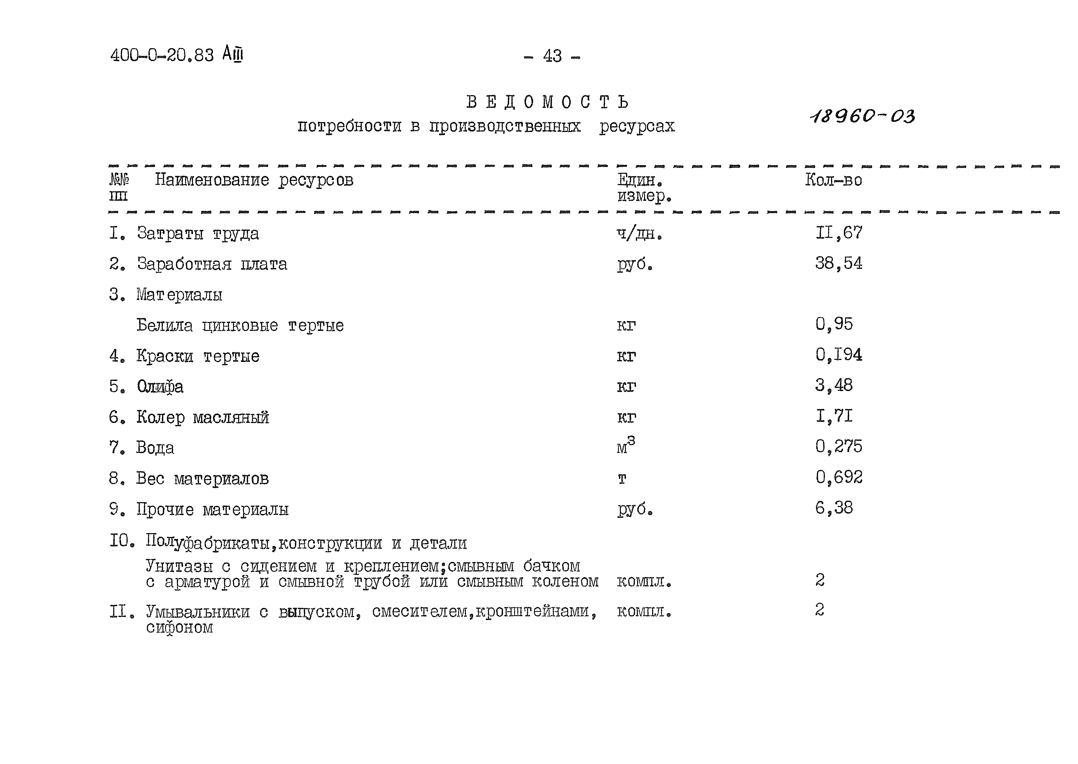 Типовой проект 400-0-20.83