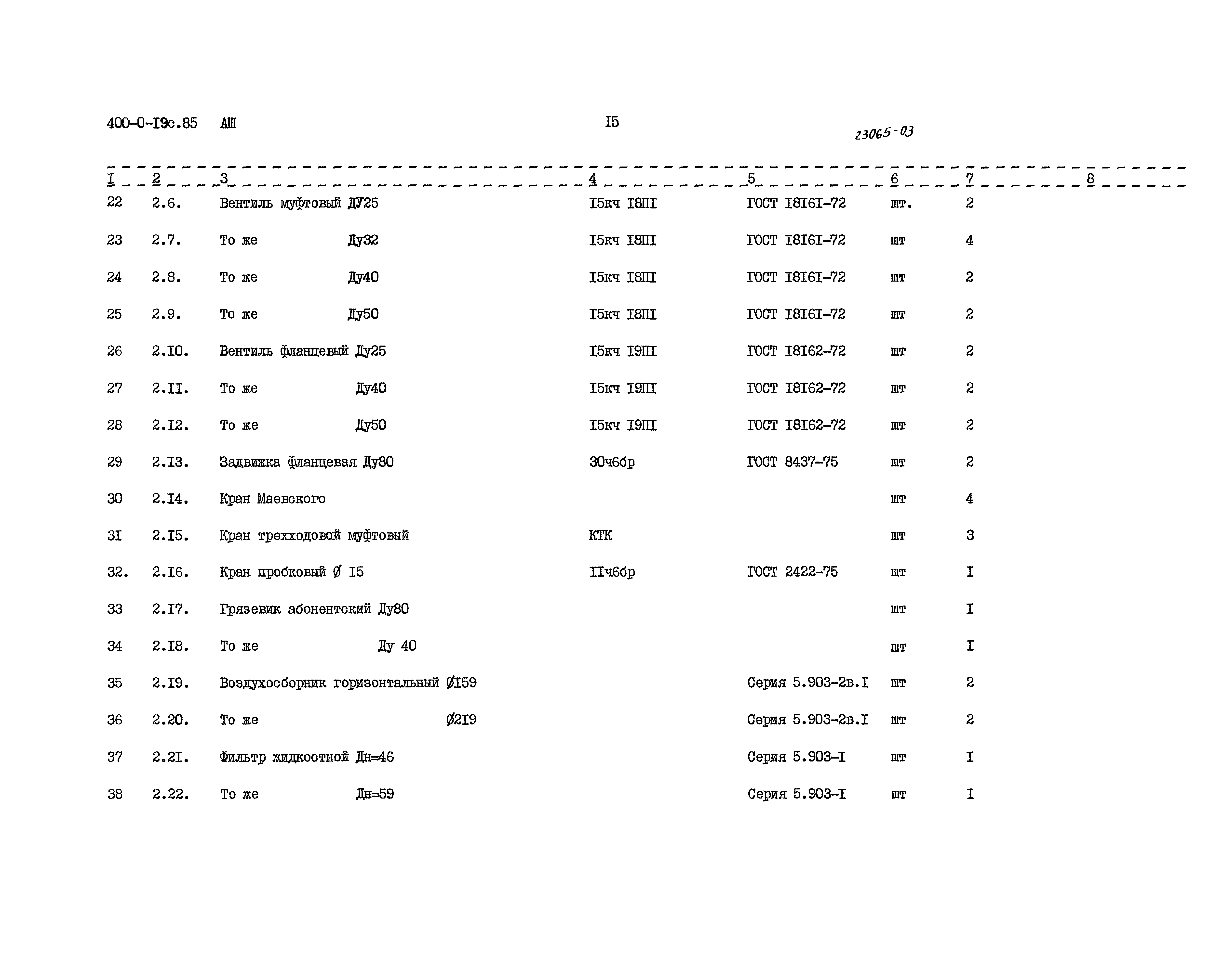 Типовые проектные решения 400-0-19с.85