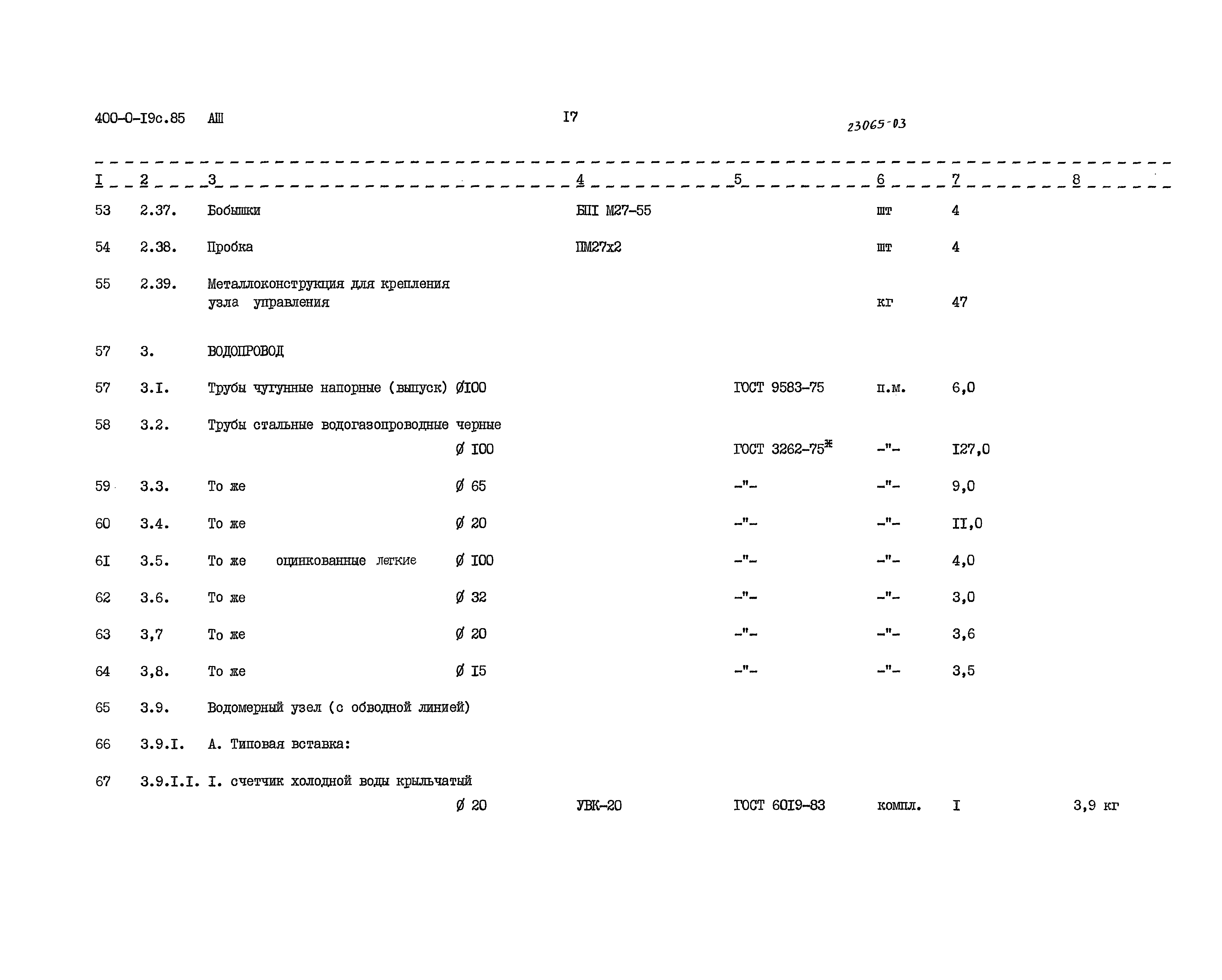 Типовые проектные решения 400-0-19с.85