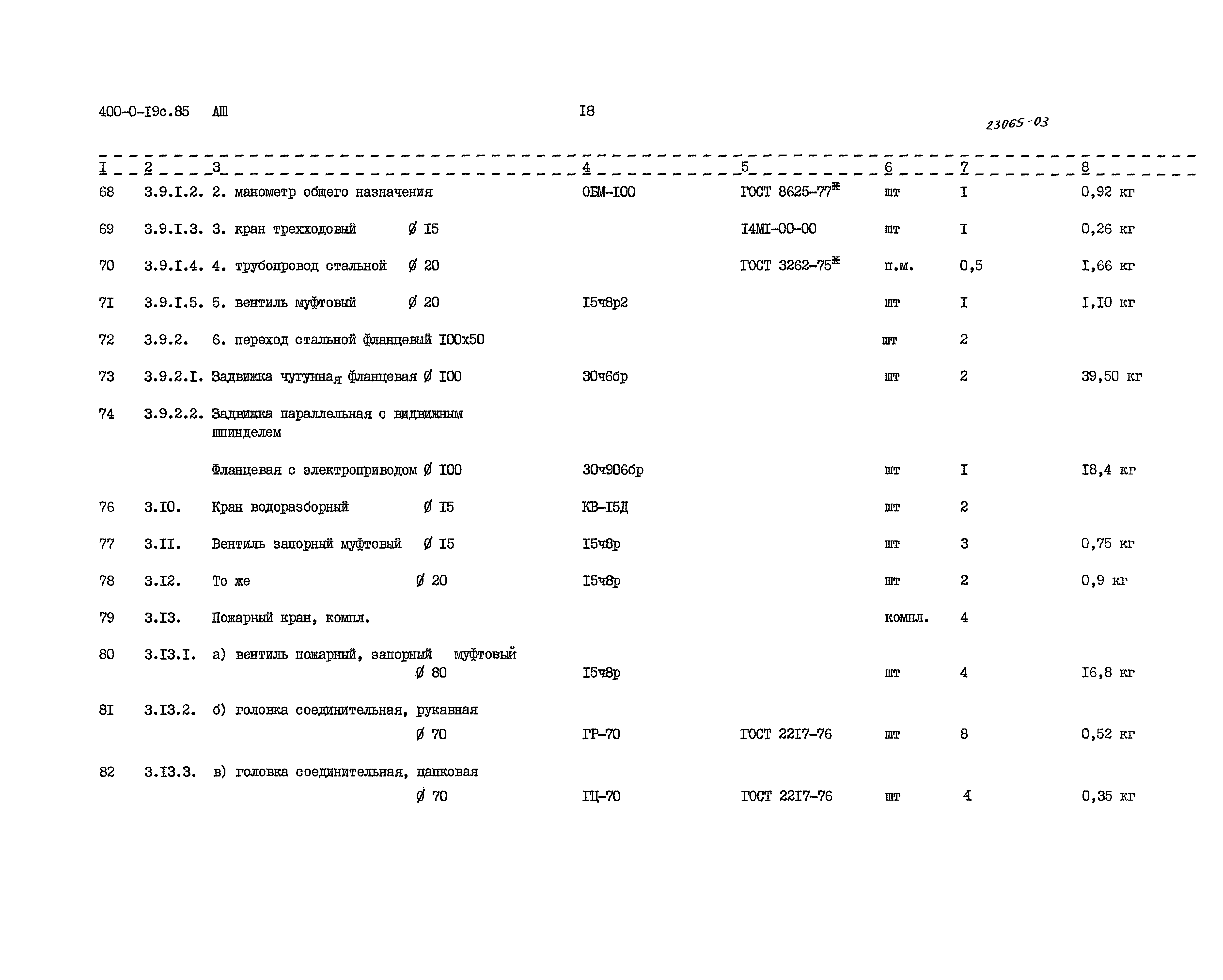 Типовые проектные решения 400-0-19с.85