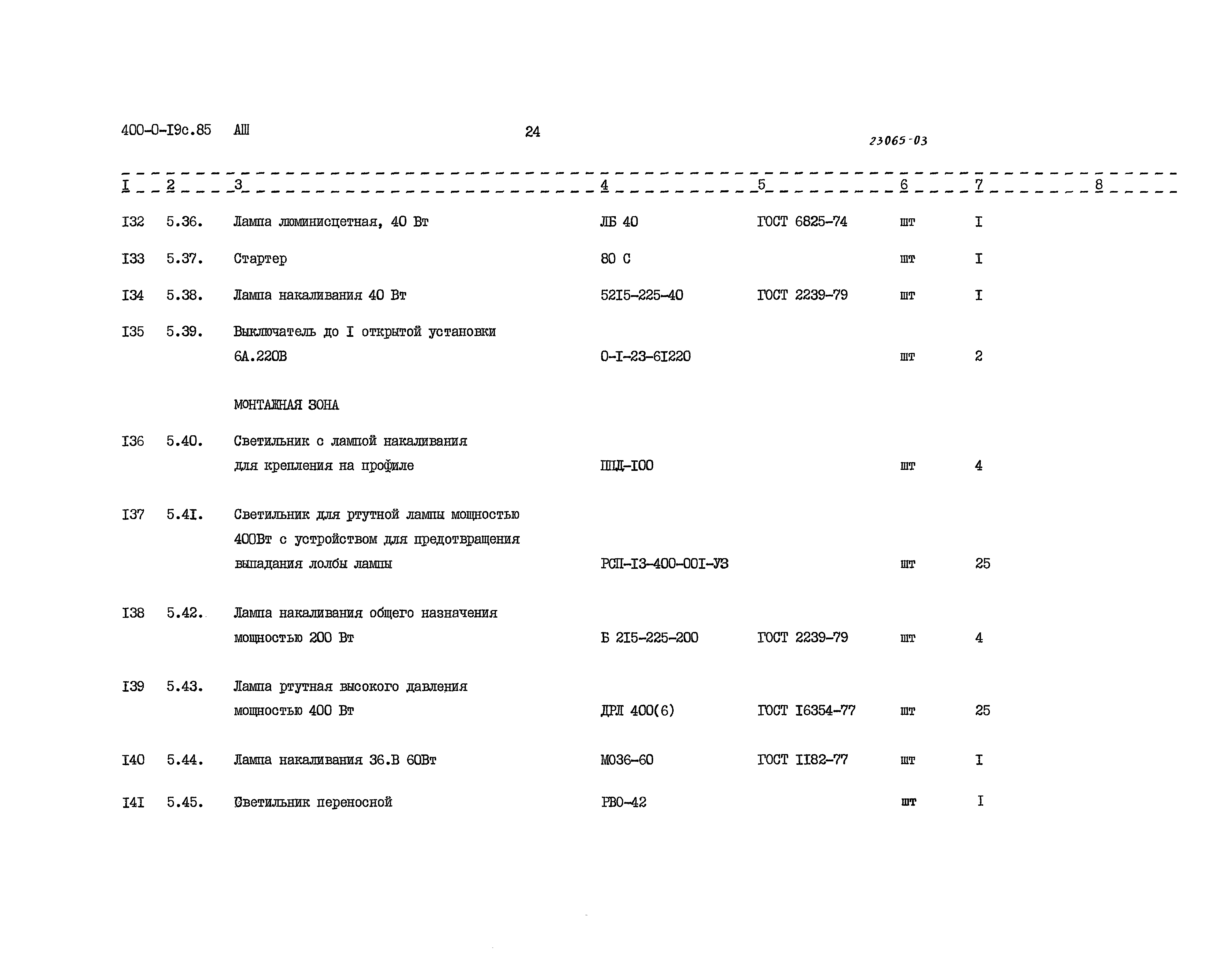 Типовые проектные решения 400-0-19с.85