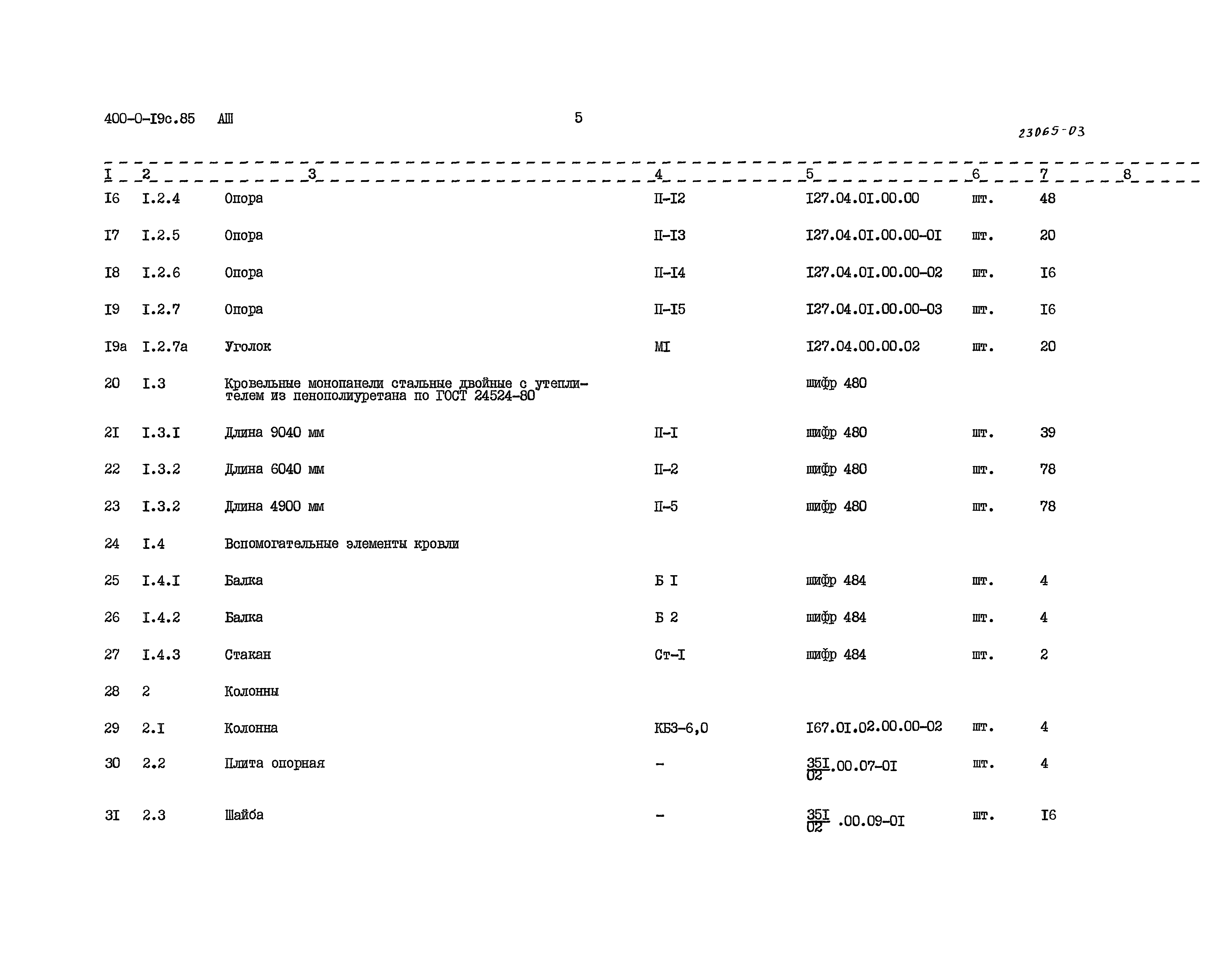 Типовые проектные решения 400-0-19с.85