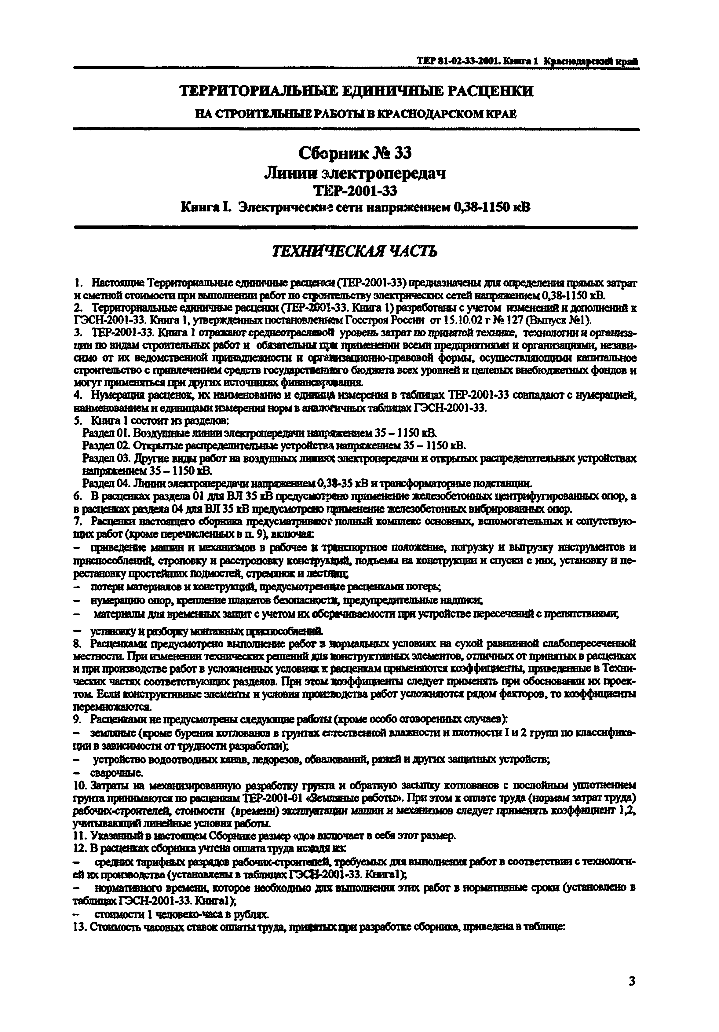 ТЕР Краснодарского края 2001-33