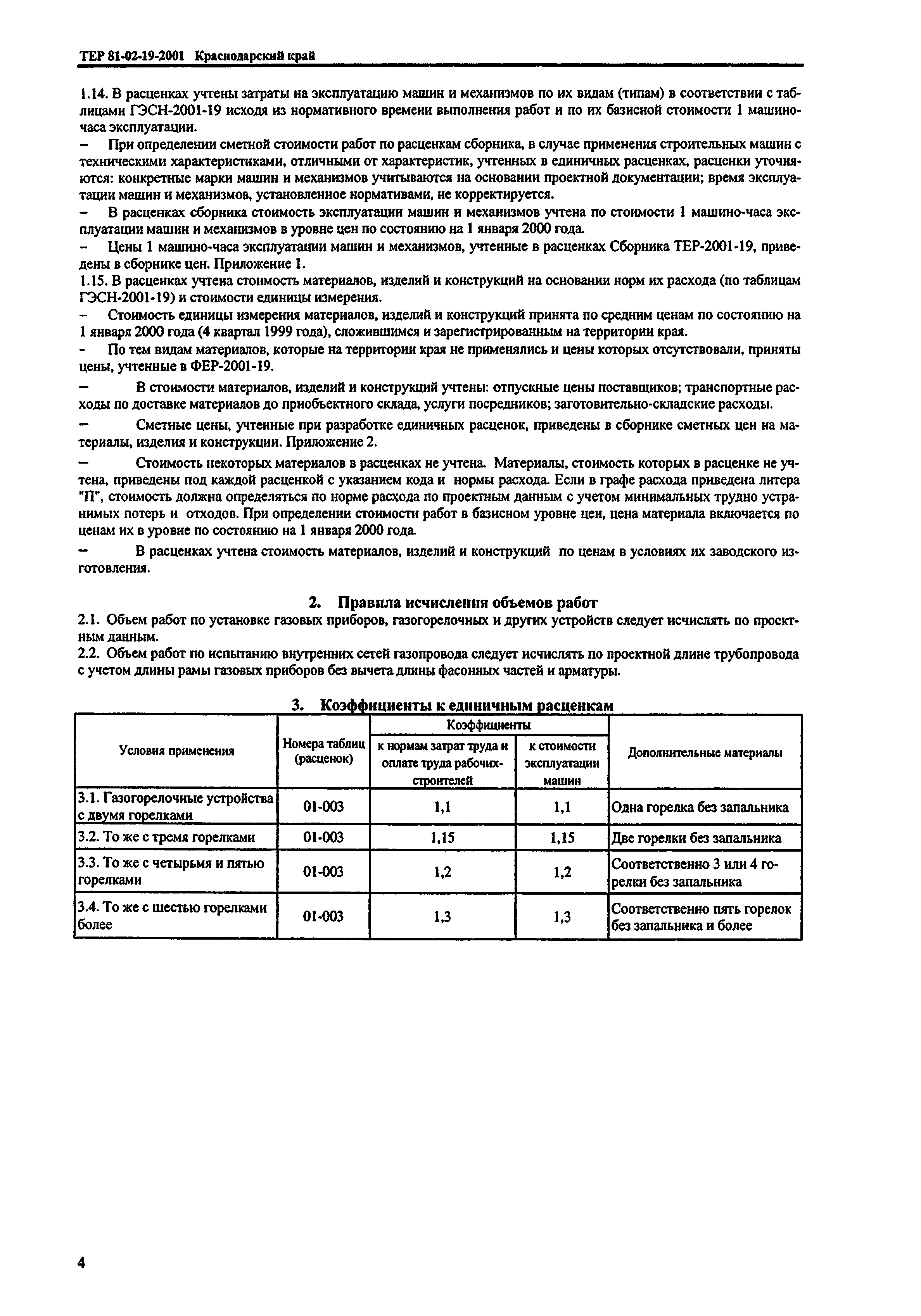 ТЕР Краснодарского края 2001-19