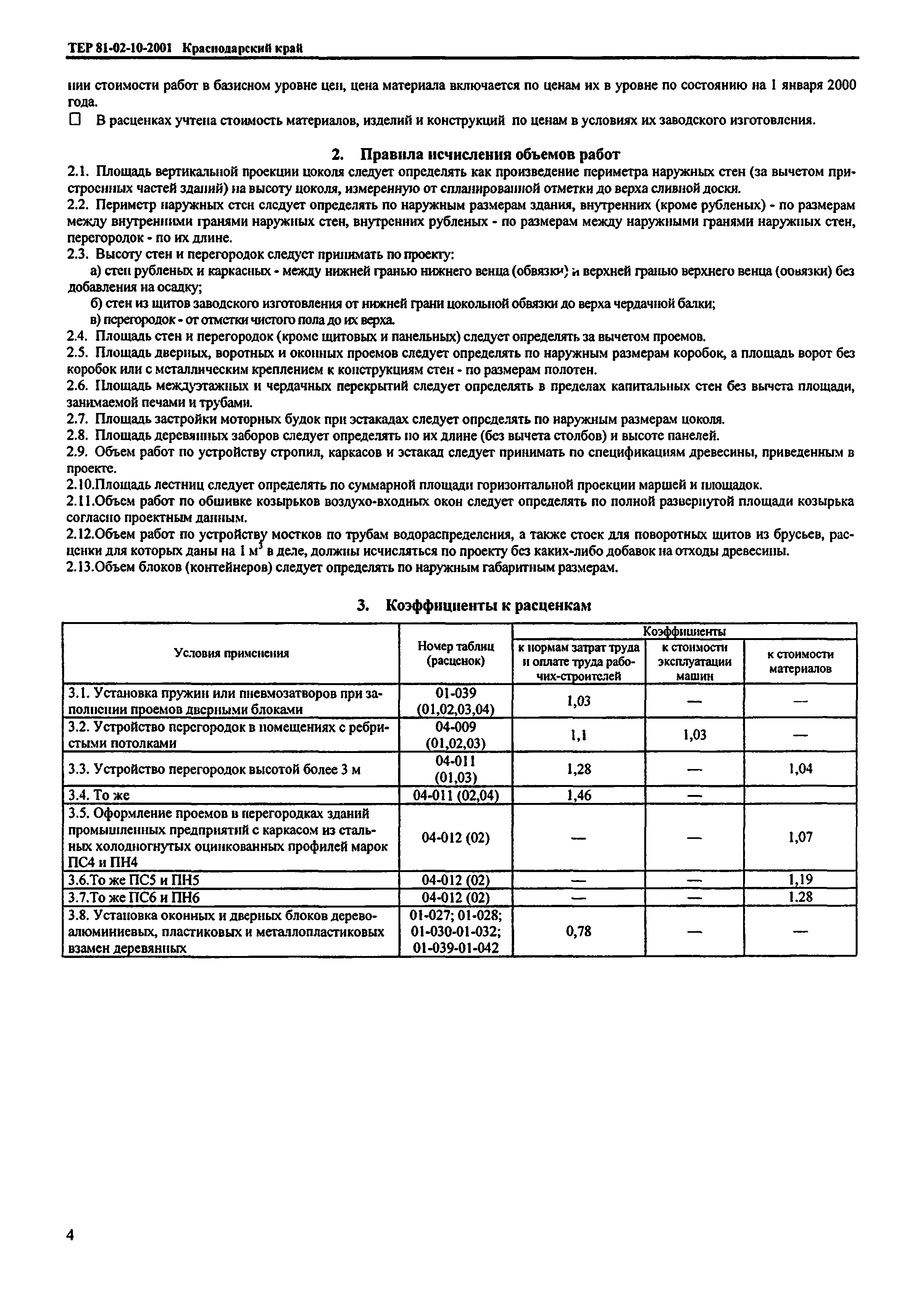 ТЕР Краснодарского края 2001-10