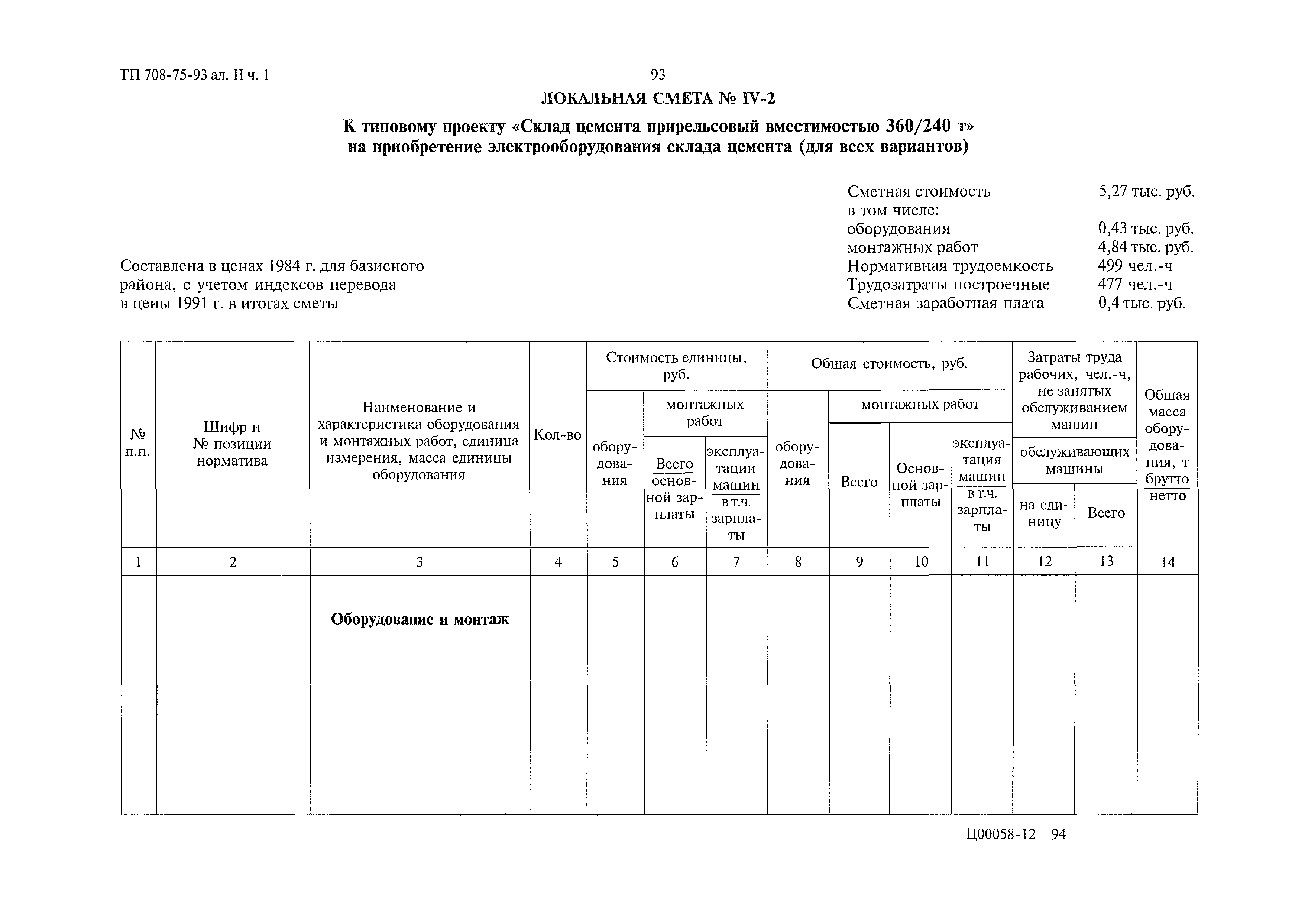 Типовой проект 708-75.93