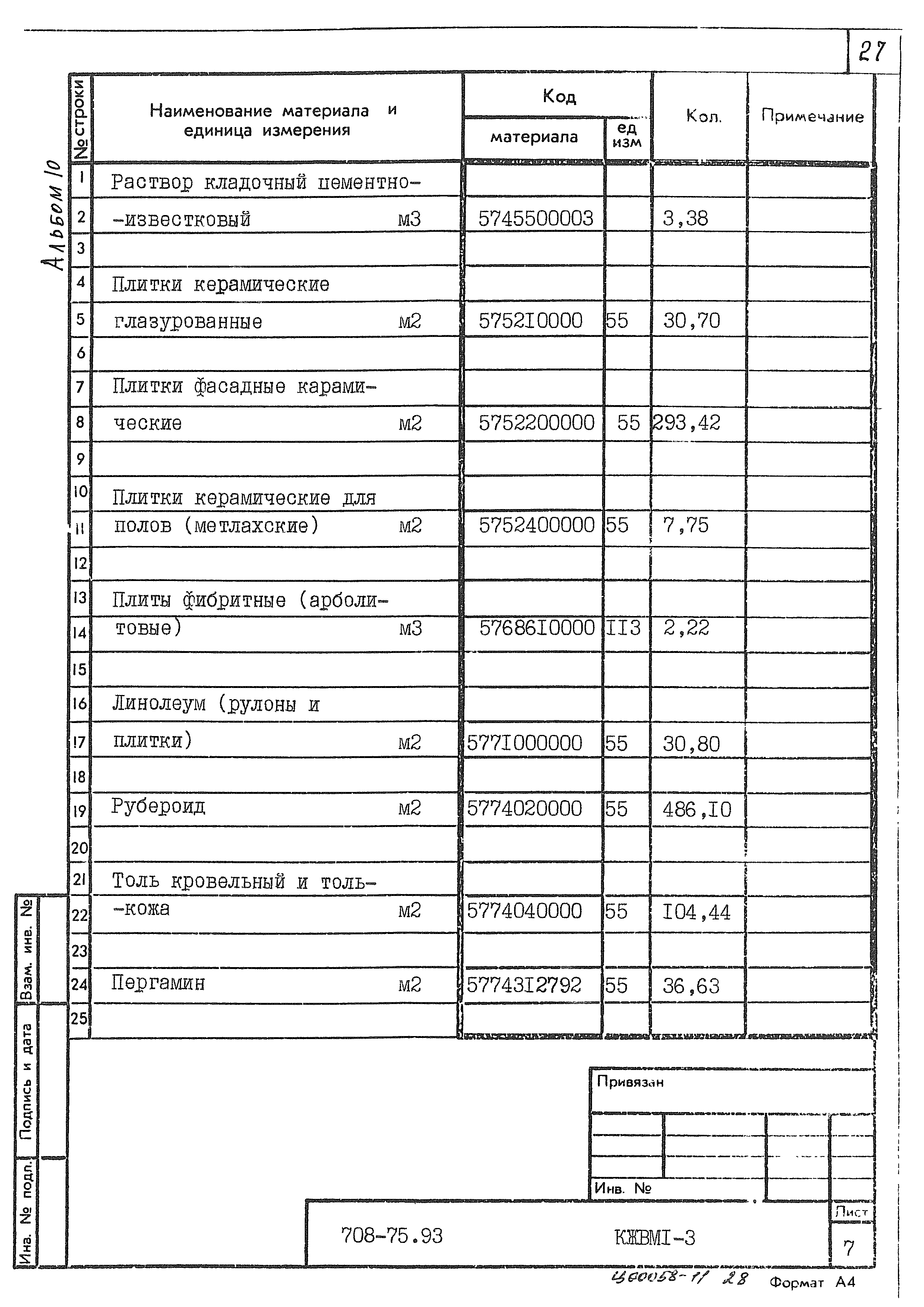 Типовой проект 708-75.93