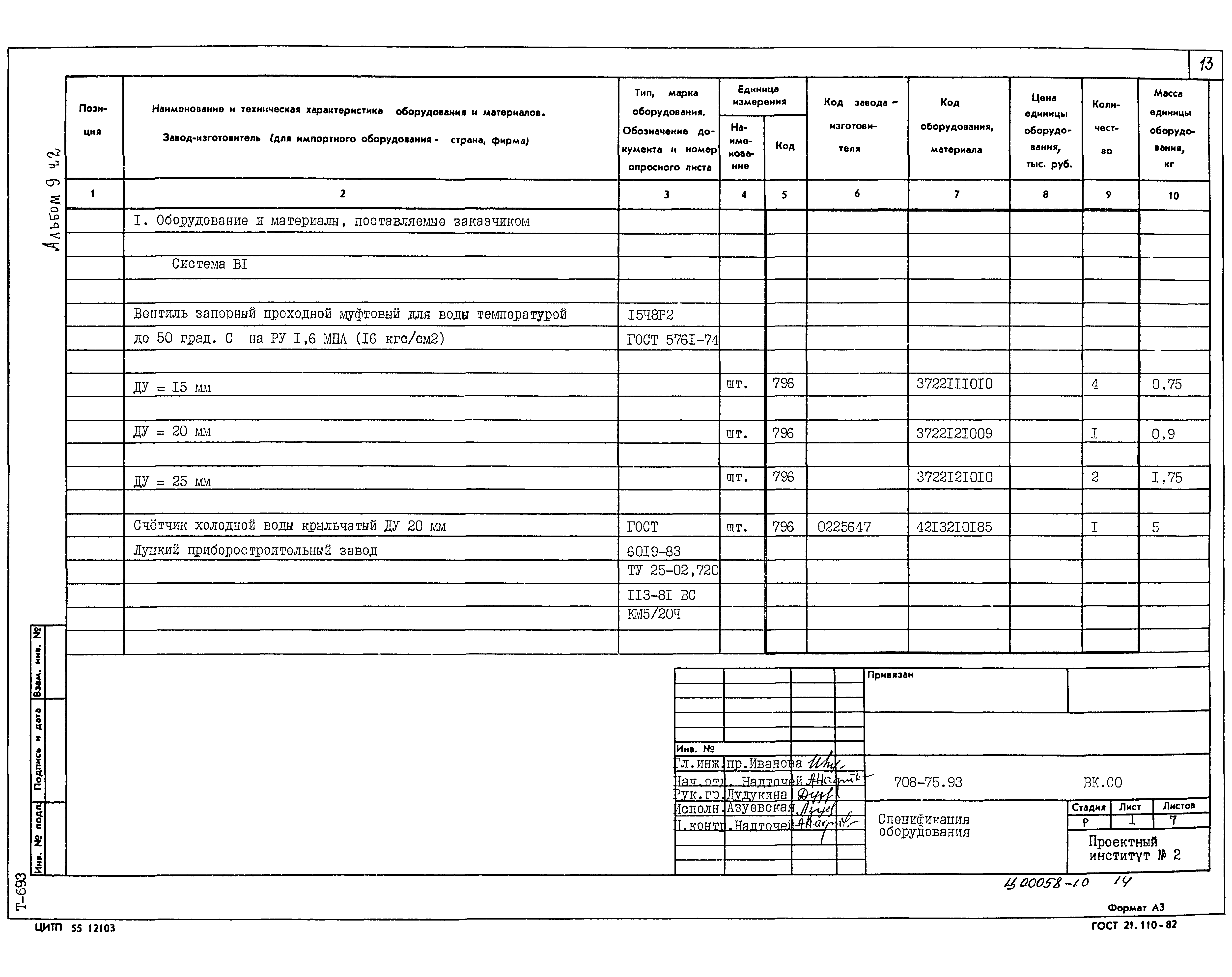 Типовой проект 708-75.93