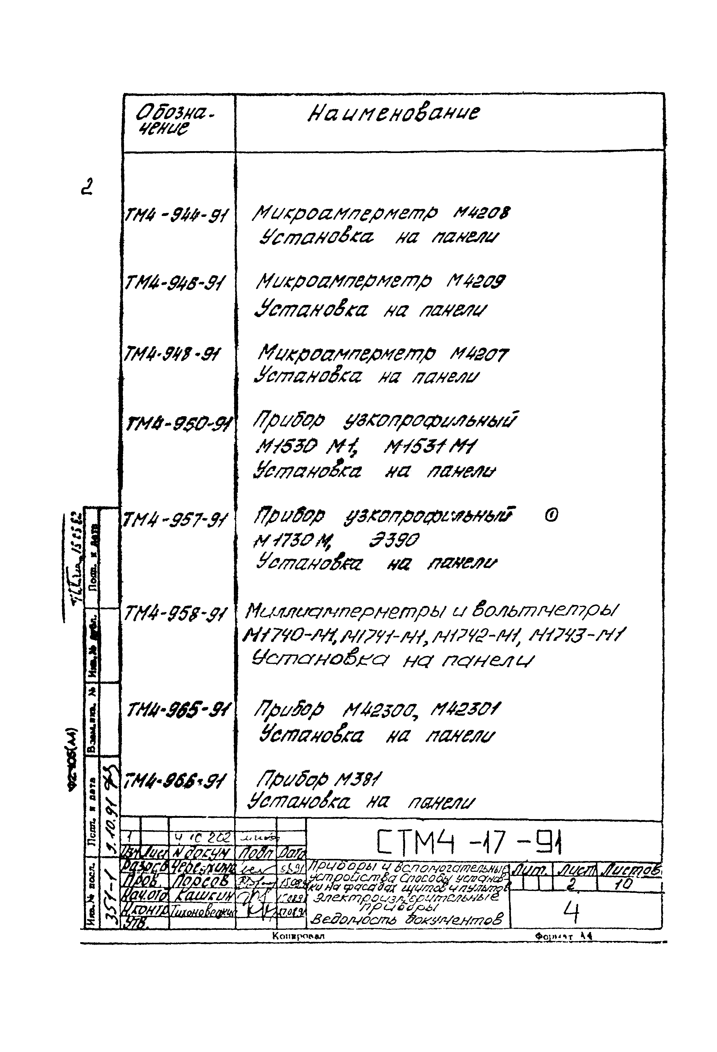 СТМ 4-17-91