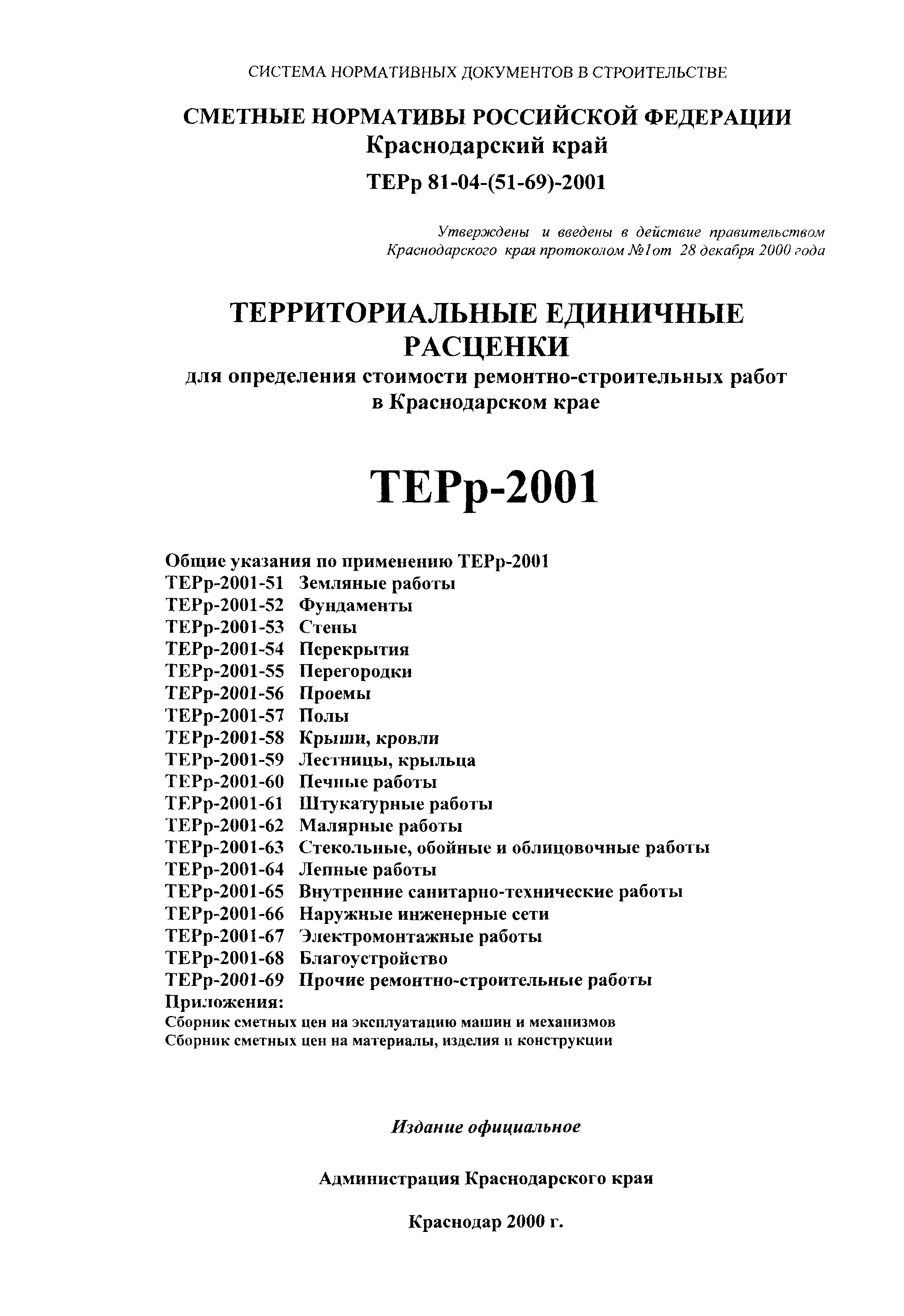 ТЕРр Краснодарского края 2001-65