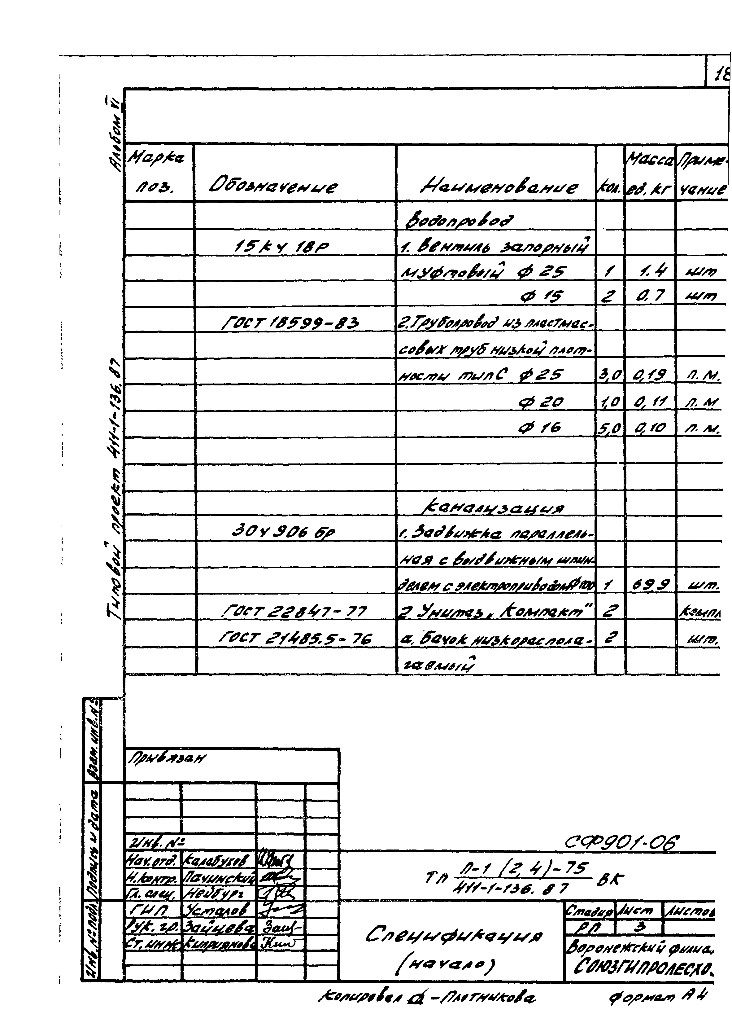 Типовой проект 411-1-136.87