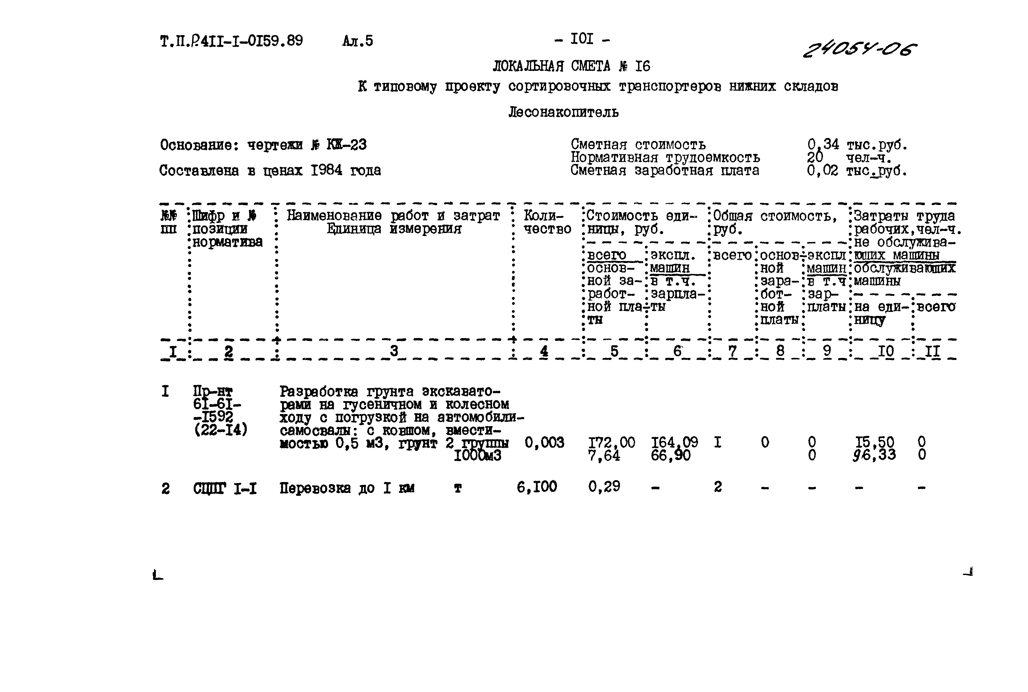 Типовые проектные решения 411-1-0159.89