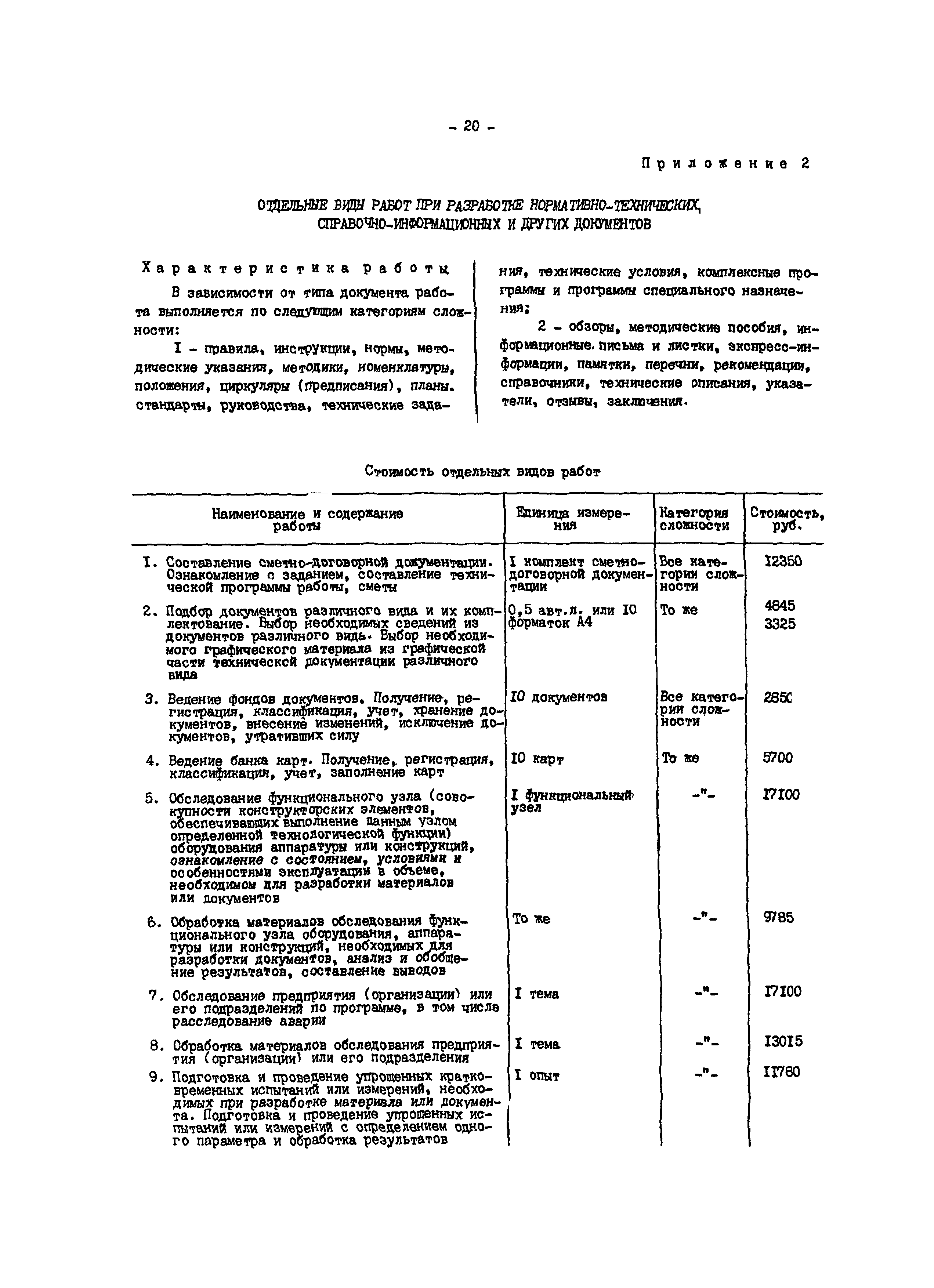 Прейскурант