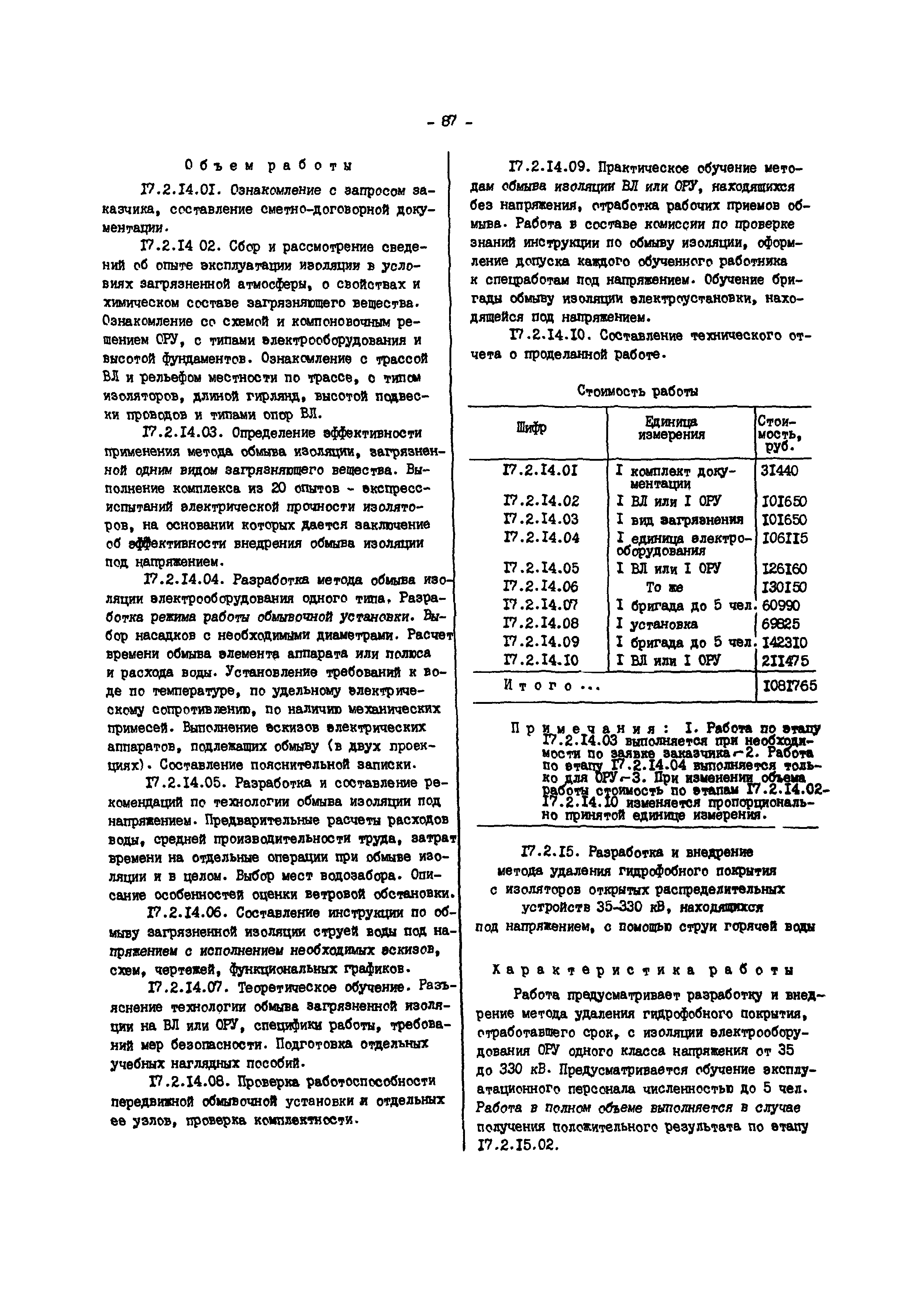 Прейскурант 