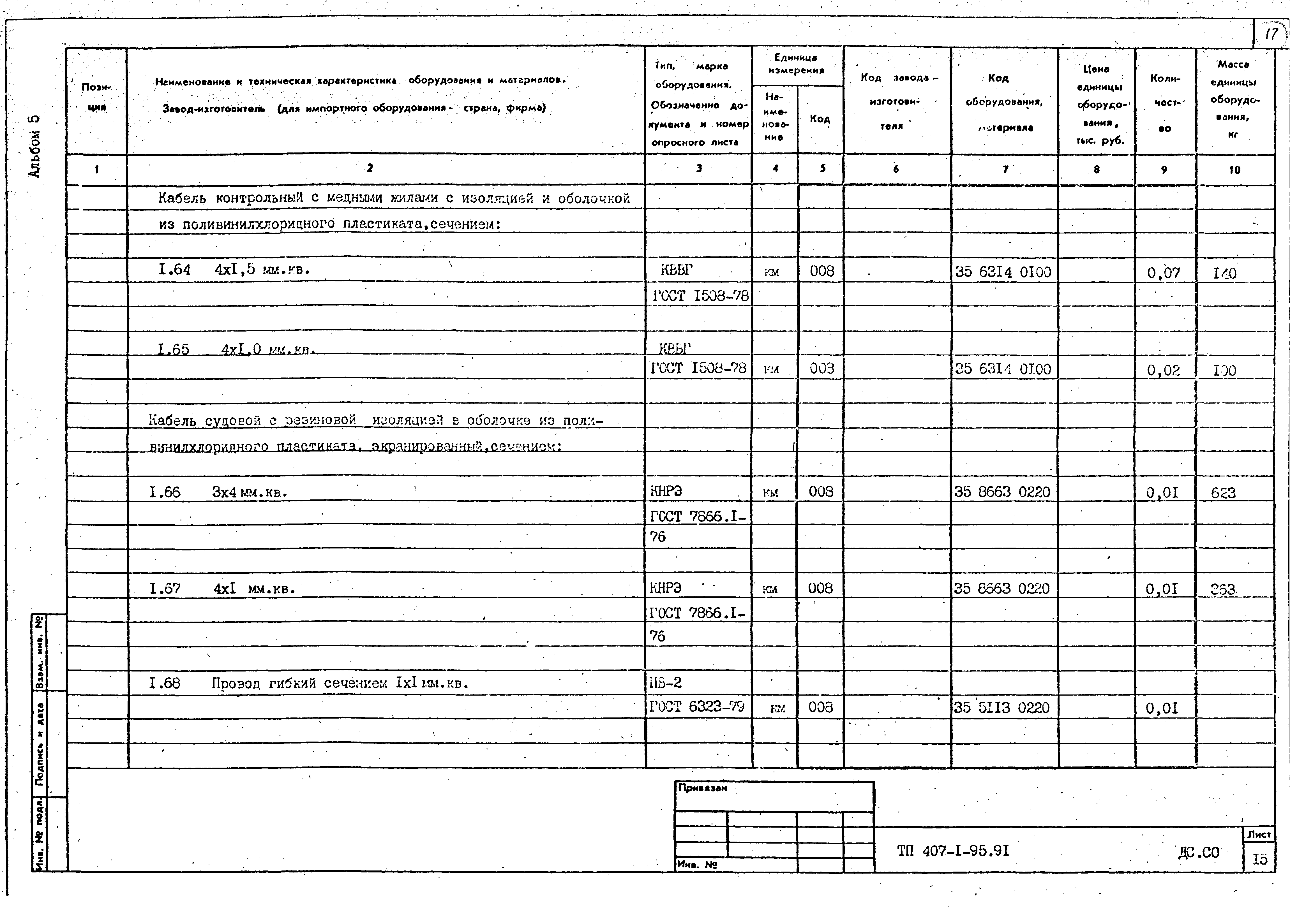 Типовой проект 407-1-95.91