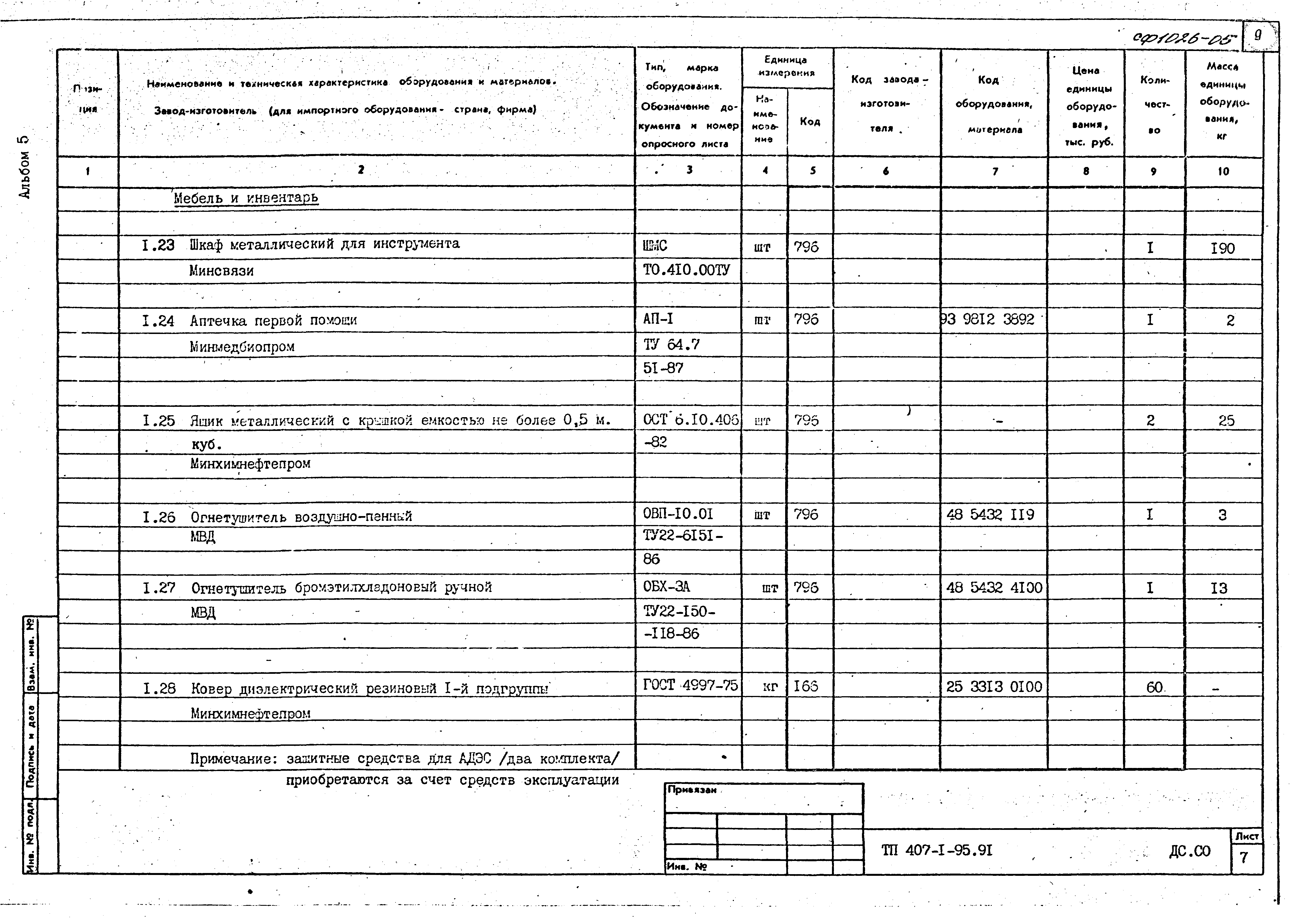 Типовой проект 407-1-95.91