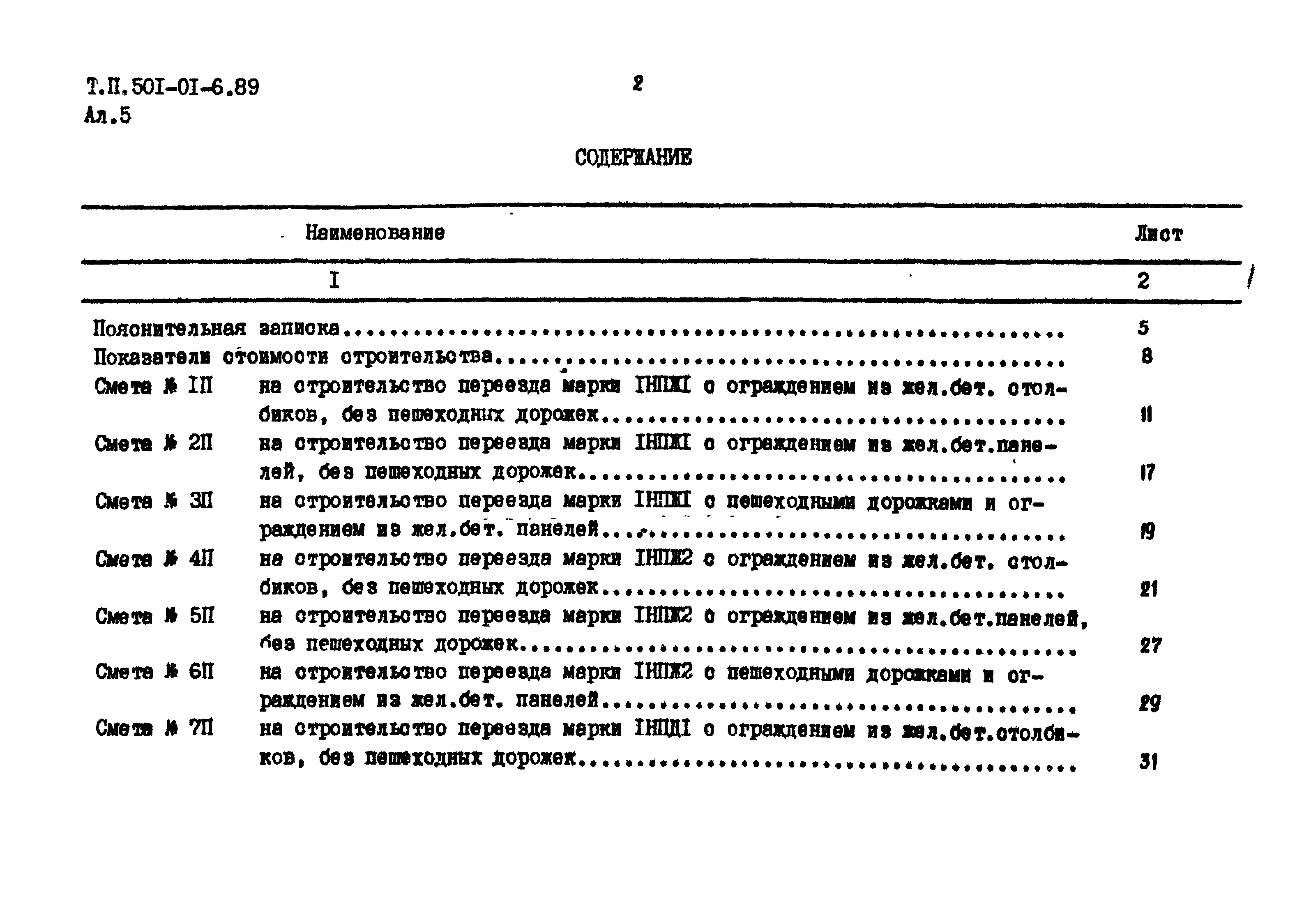 Типовые материалы для проектирования 501-01-6.89