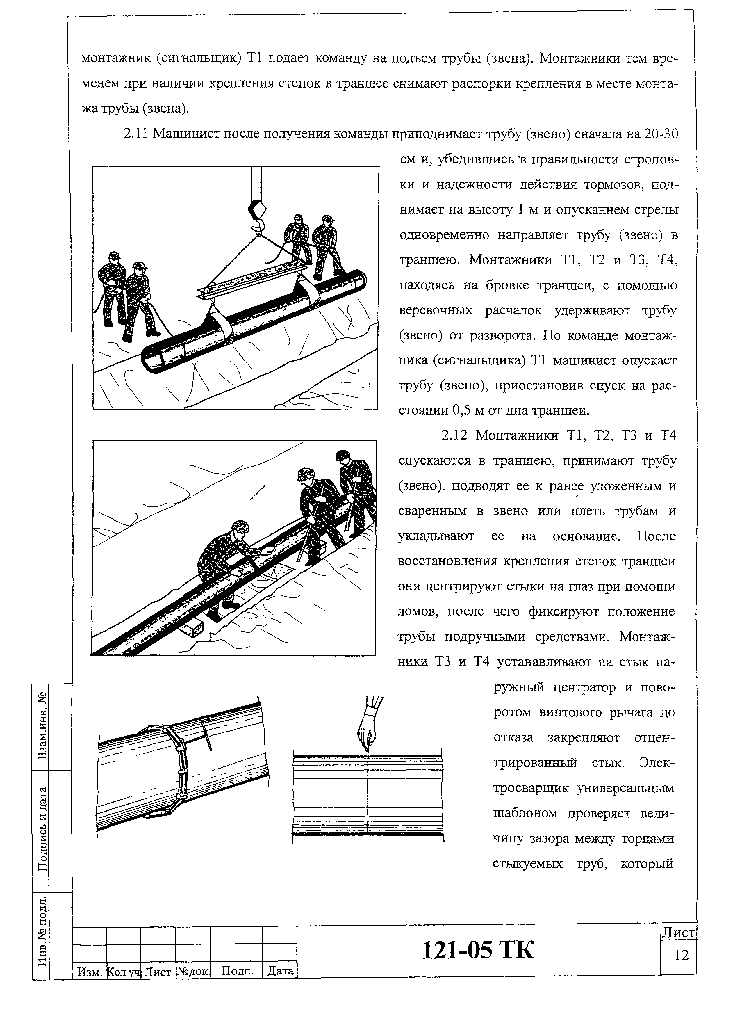 Технологическая карта 121-05 ТК