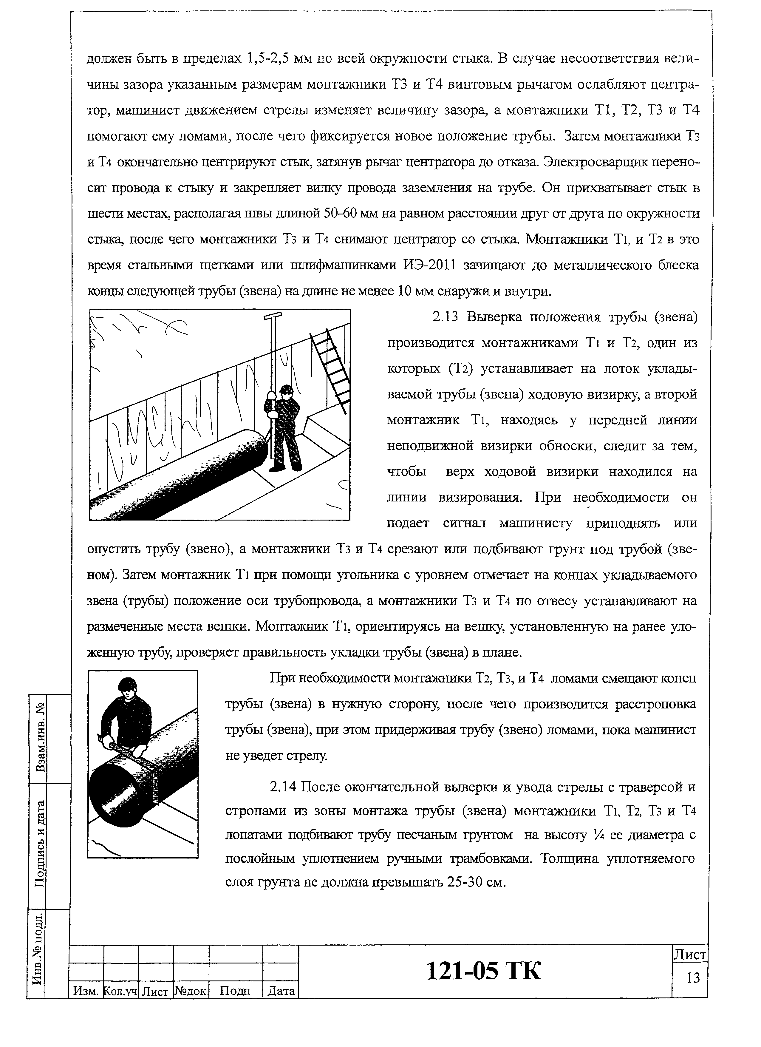 Технологическая карта 121-05 ТК