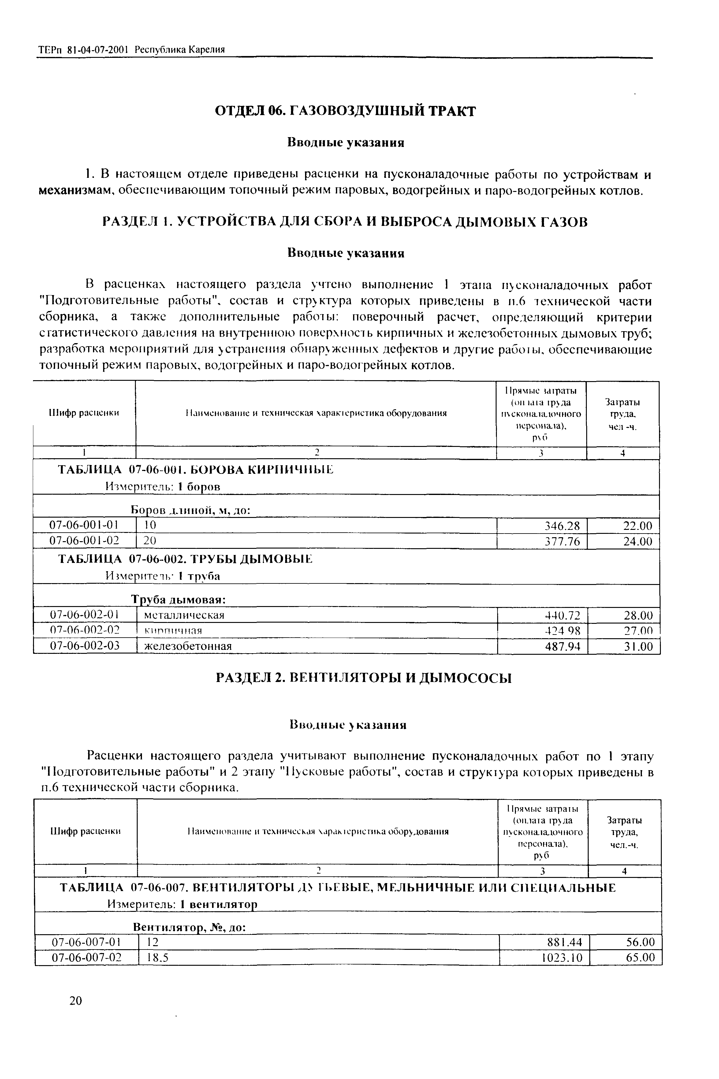 ТЕРп Республика Карелия 2001-07