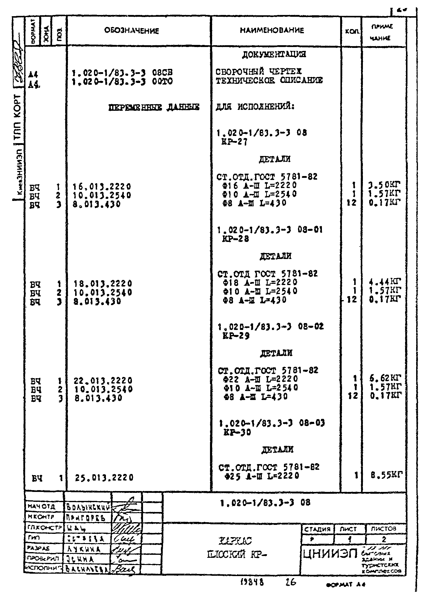 Серия 1.020-1/83