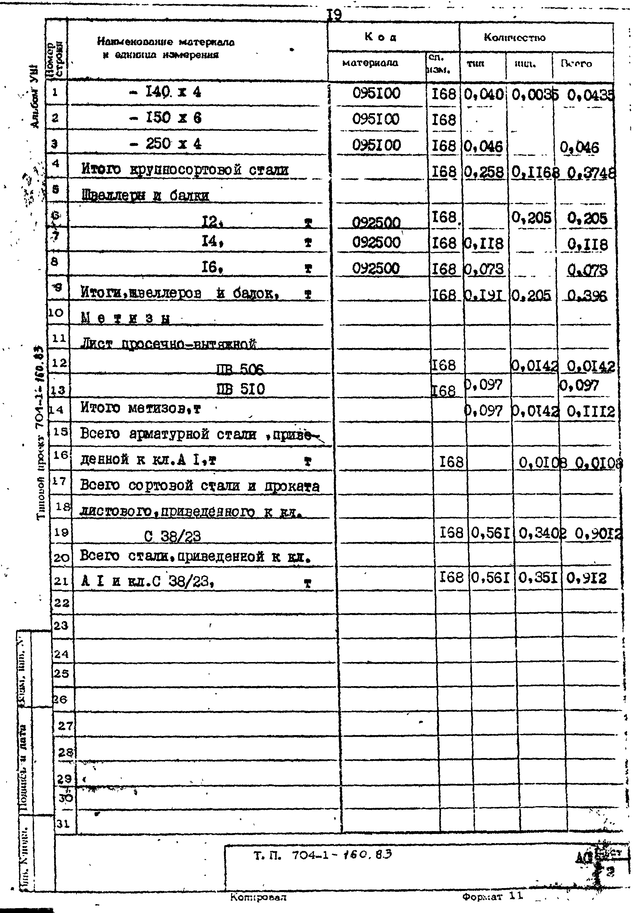 Типовой проект 704-1-160.83