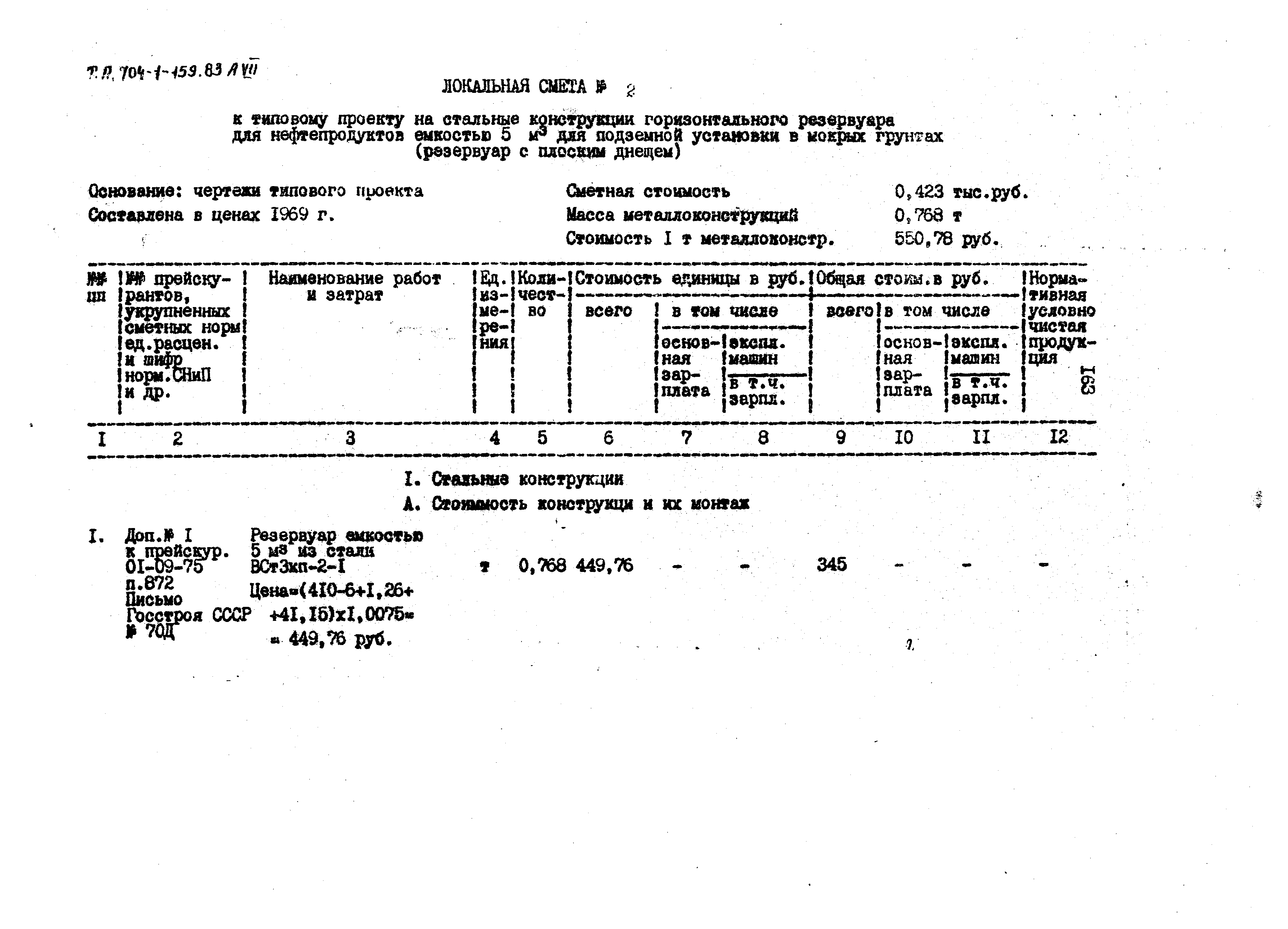 Типовой проект 704-1-159.83