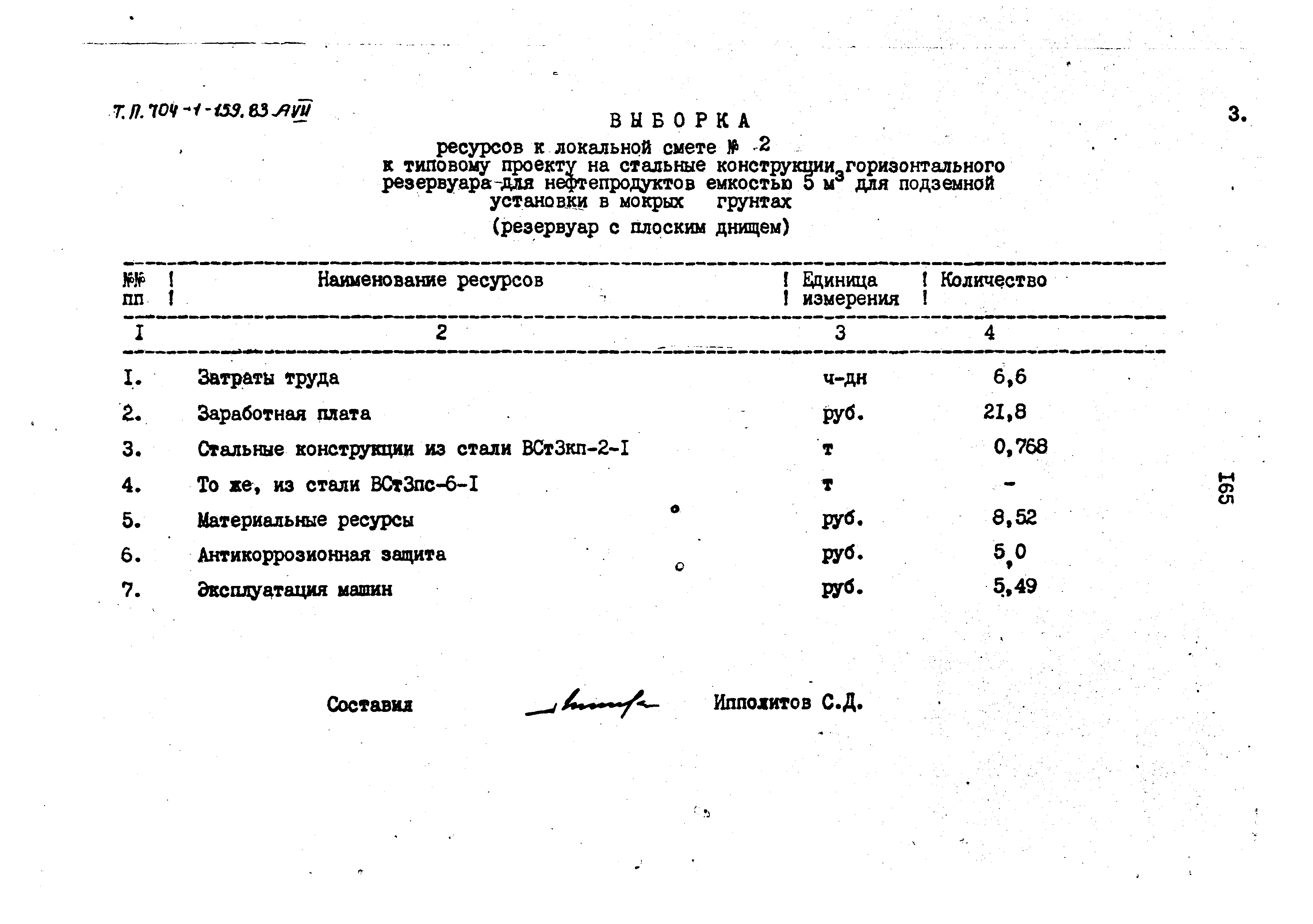 Типовой проект 704-1-159.83