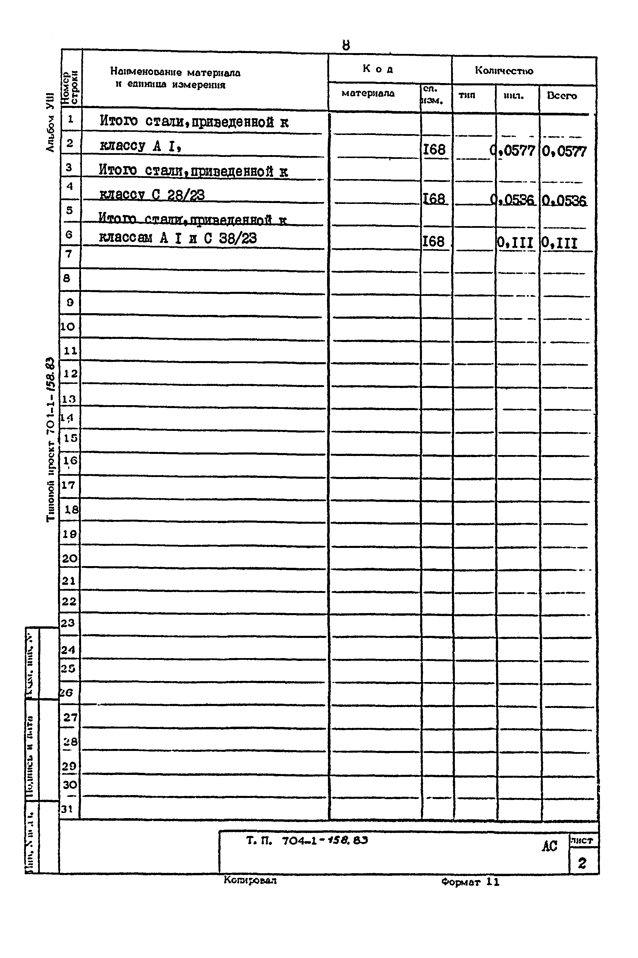 Типовой проект 704-1-158.83