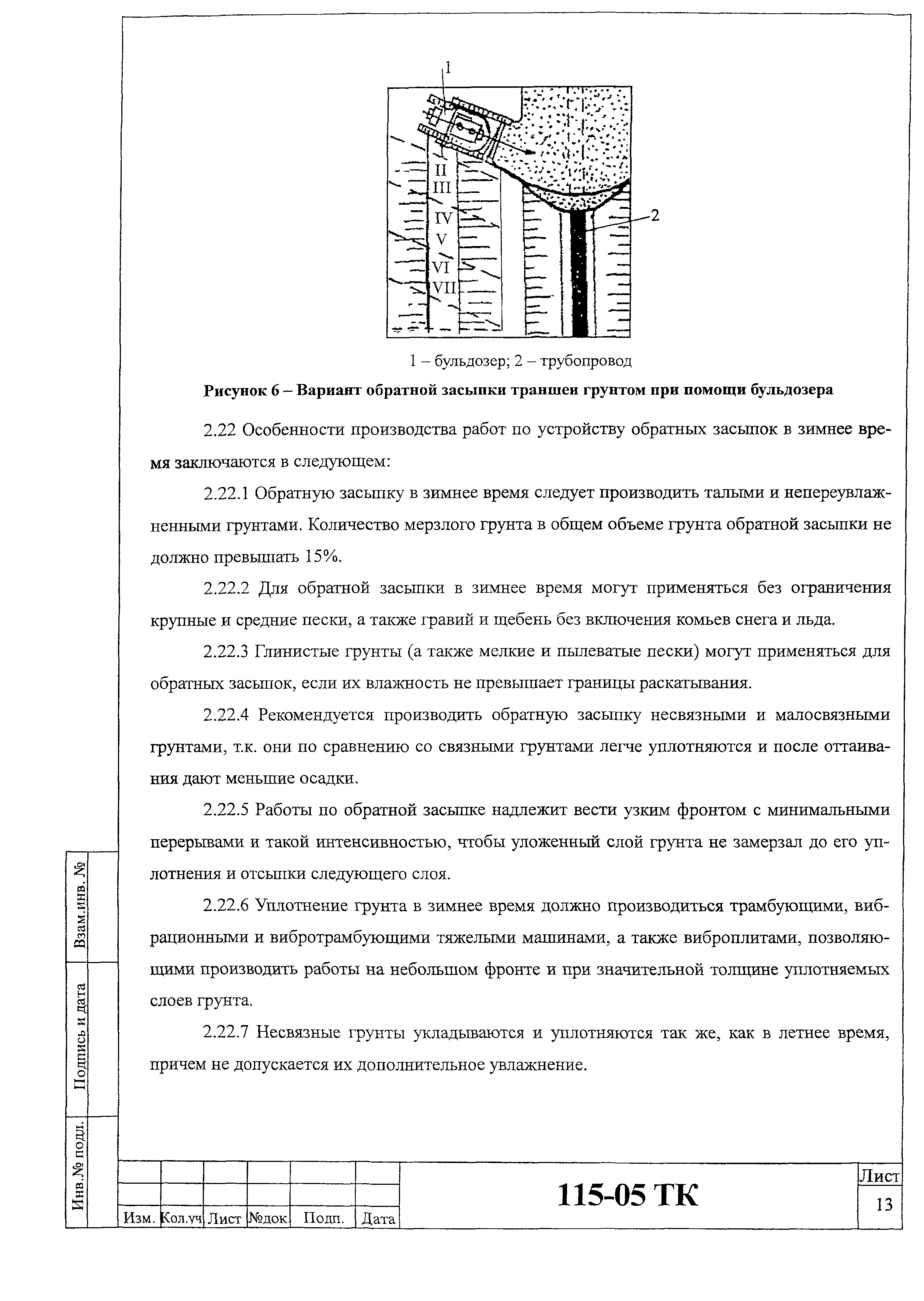 Технологическая карта 115-05 ТК