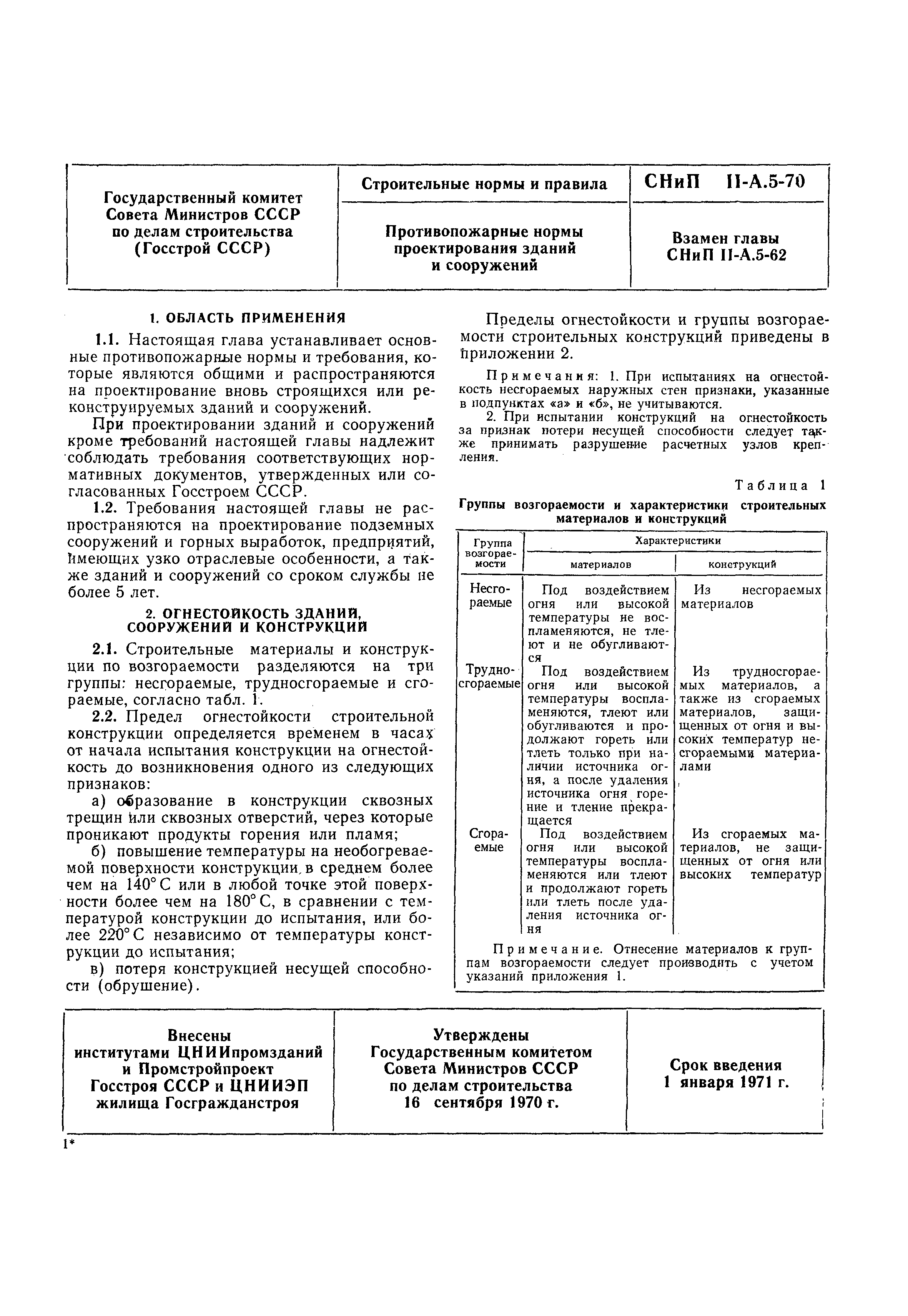 СНиП II-А.5-70*