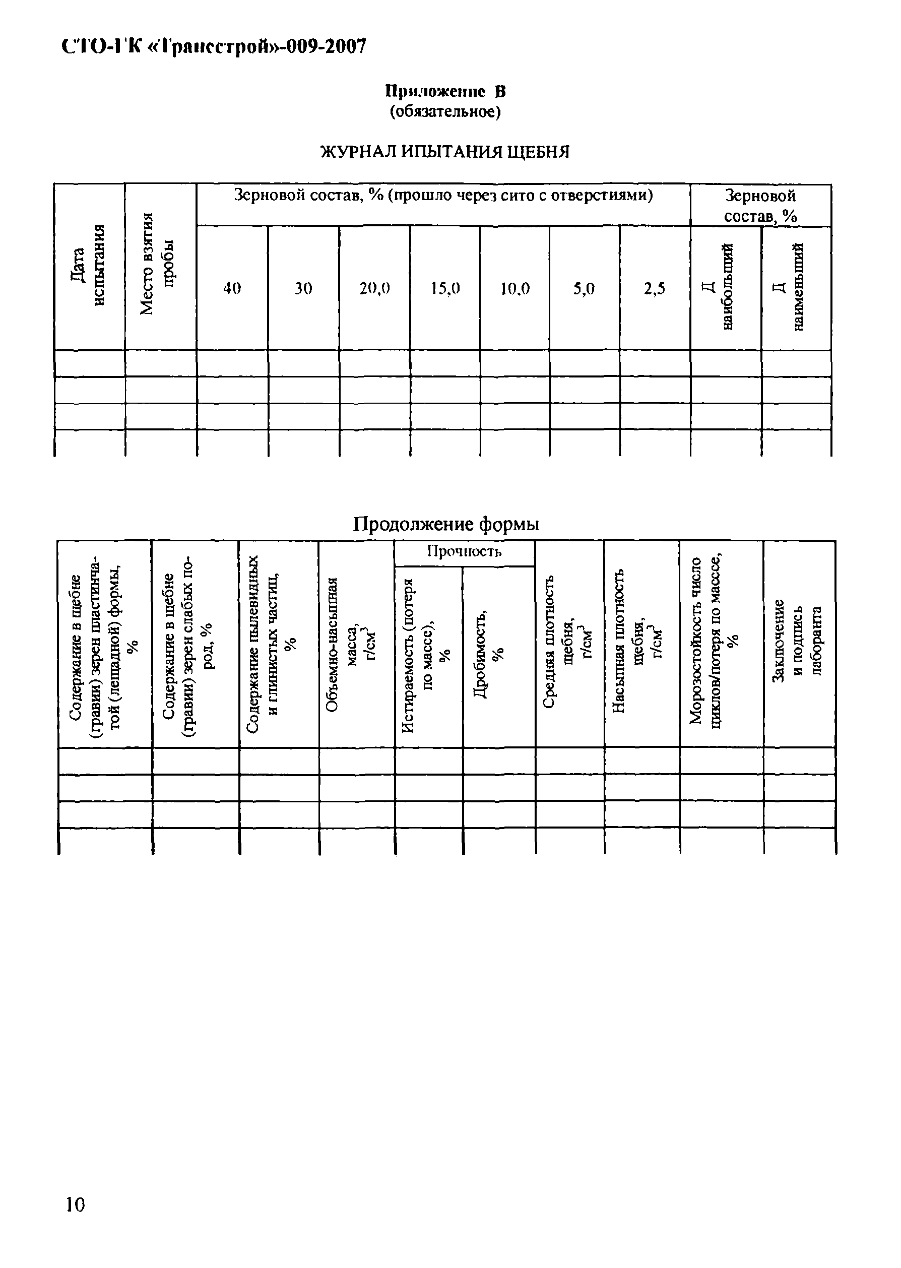 СТО-ГК "Трансстрой" 009-2007