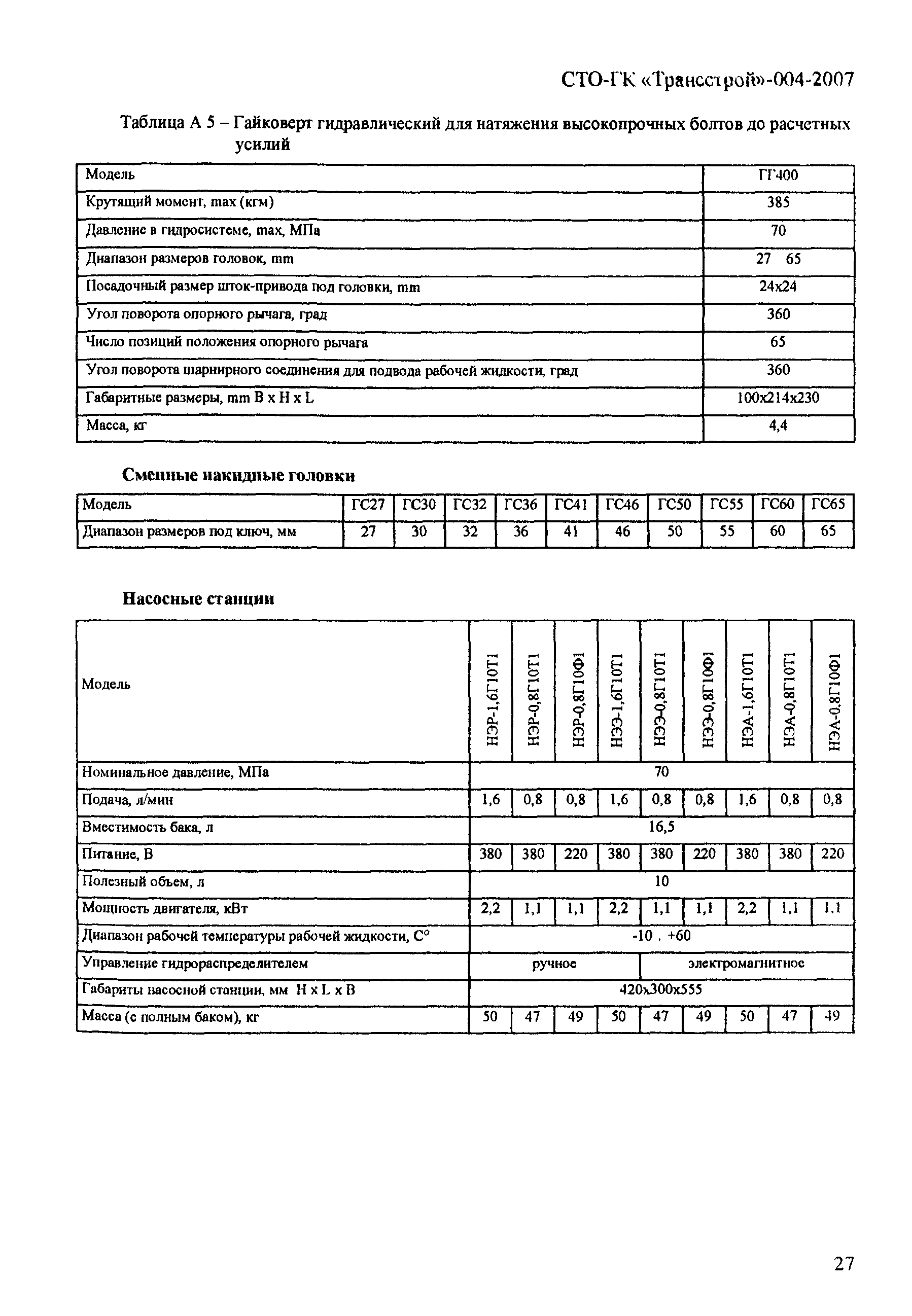 СТО-ГК "Трансстрой" 004-2007