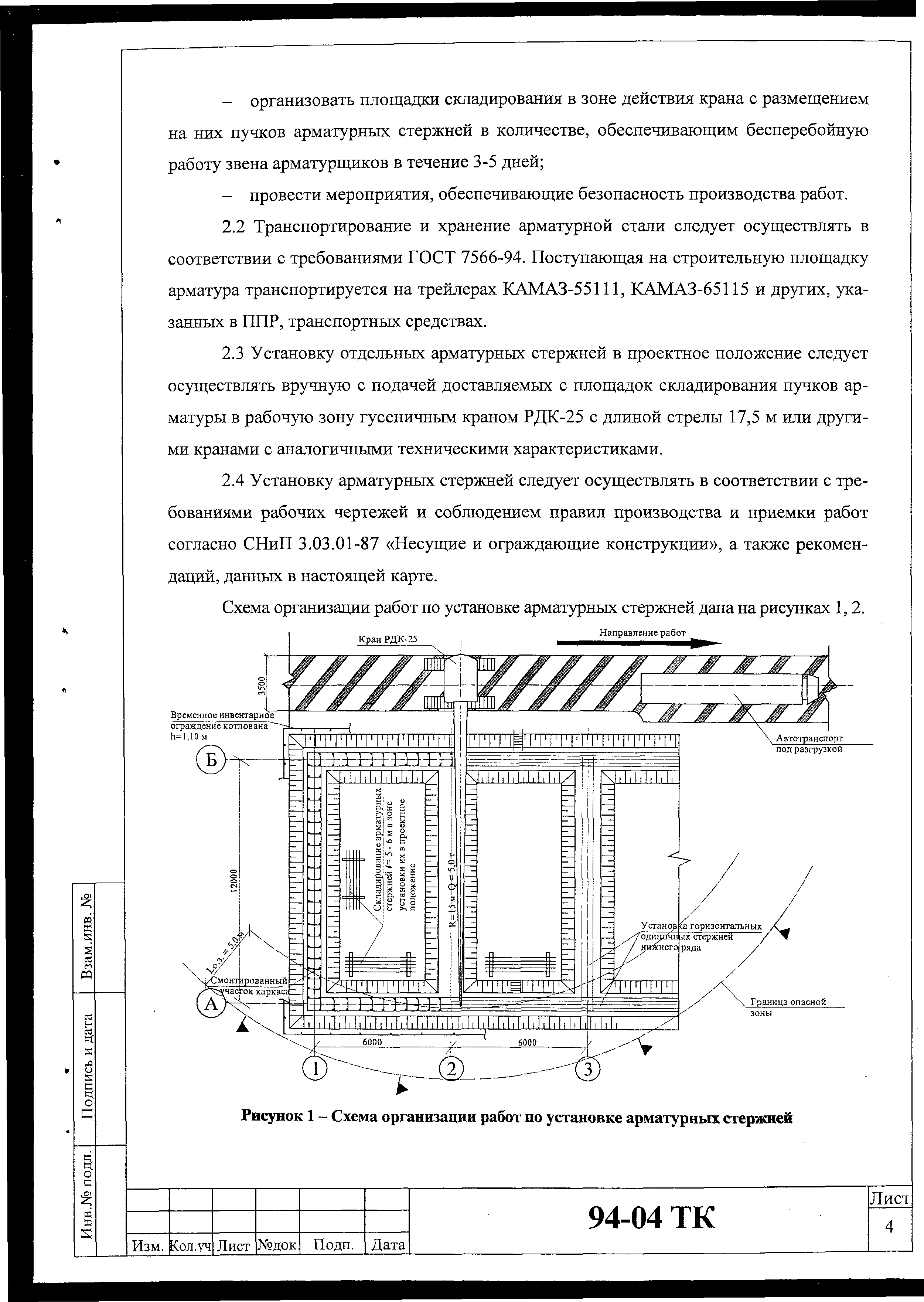 Технологическая карта 94-04 ТК