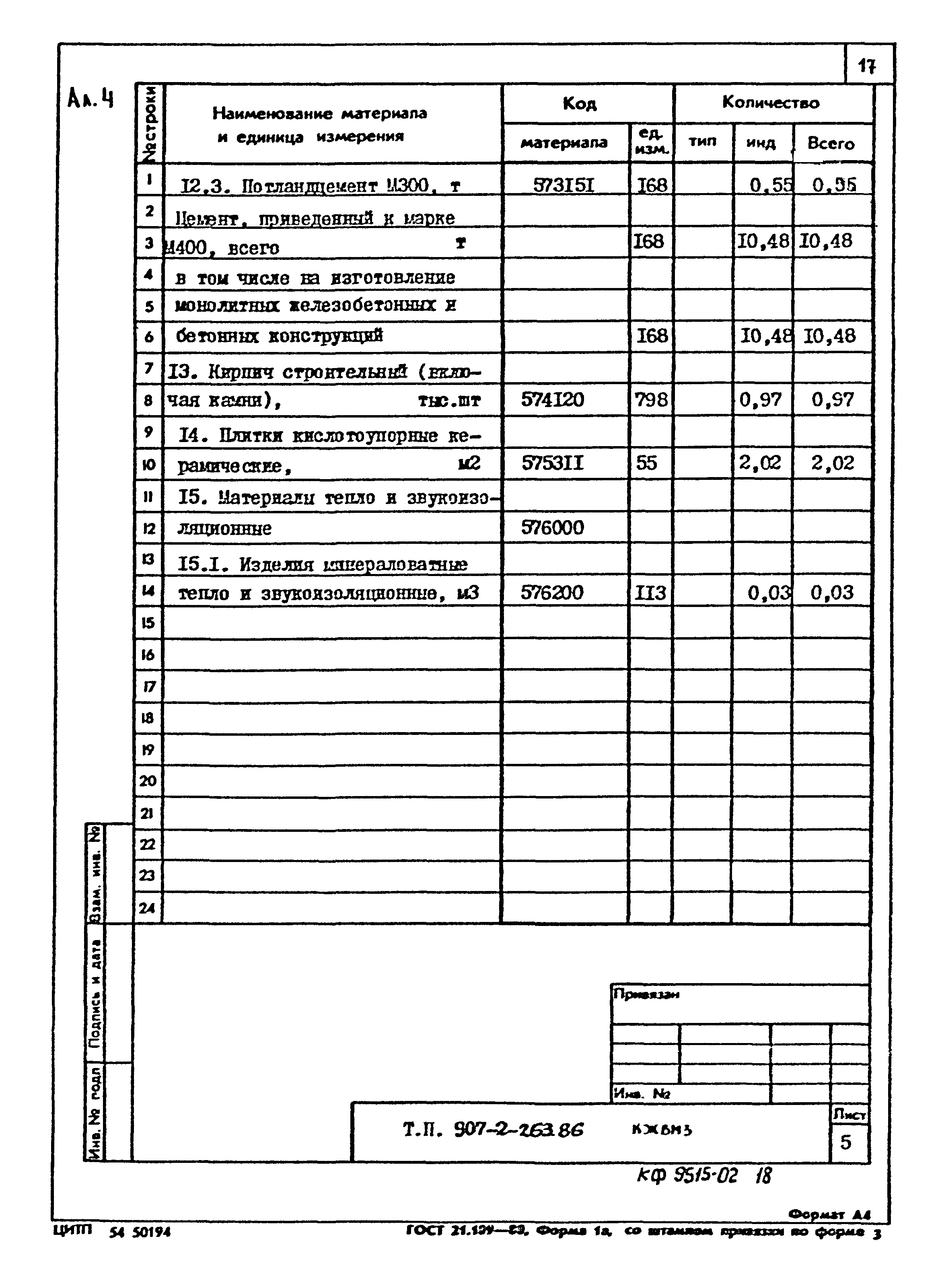 Типовой проект 907-2-263.86