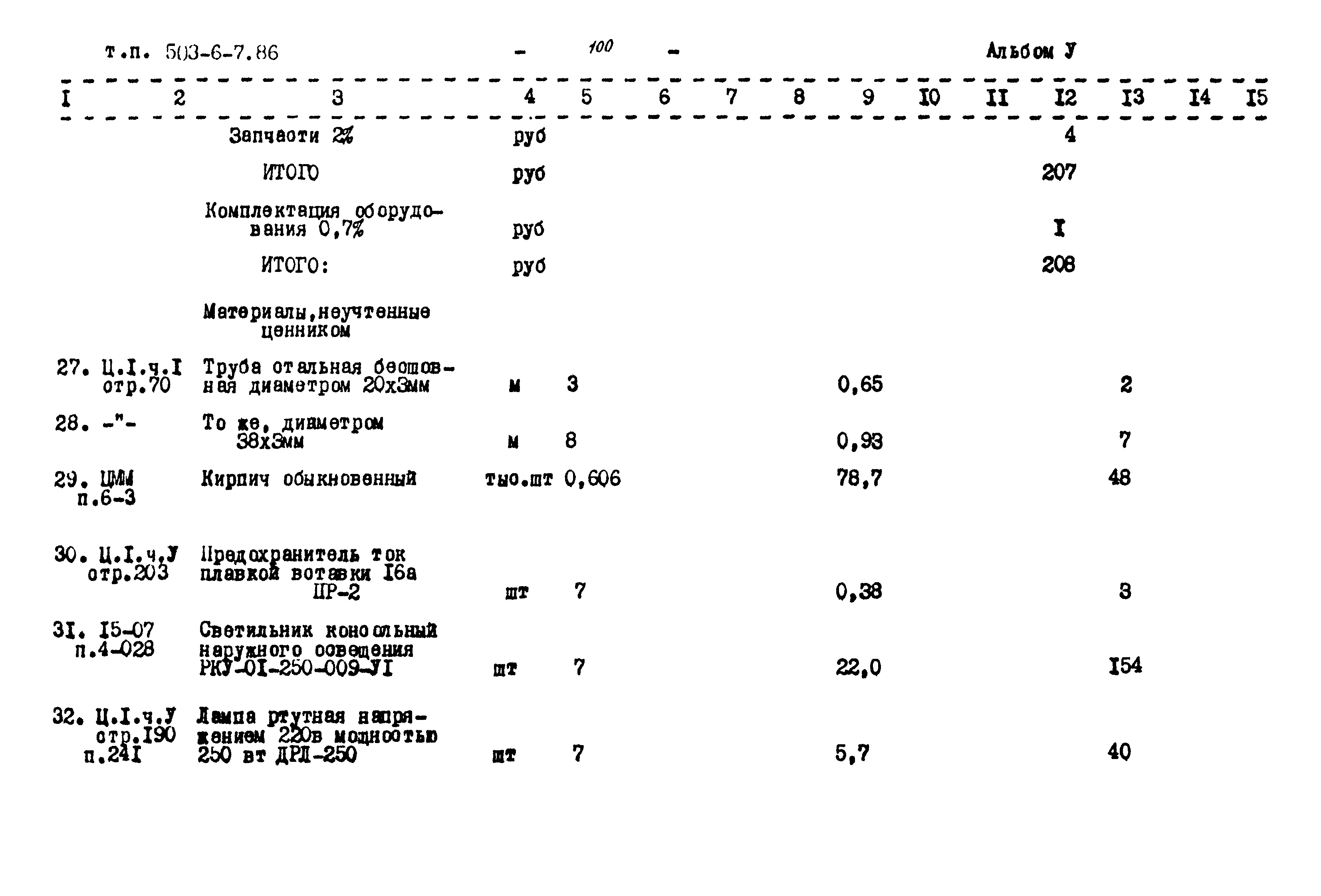 Типовой проект 503-6-7.86