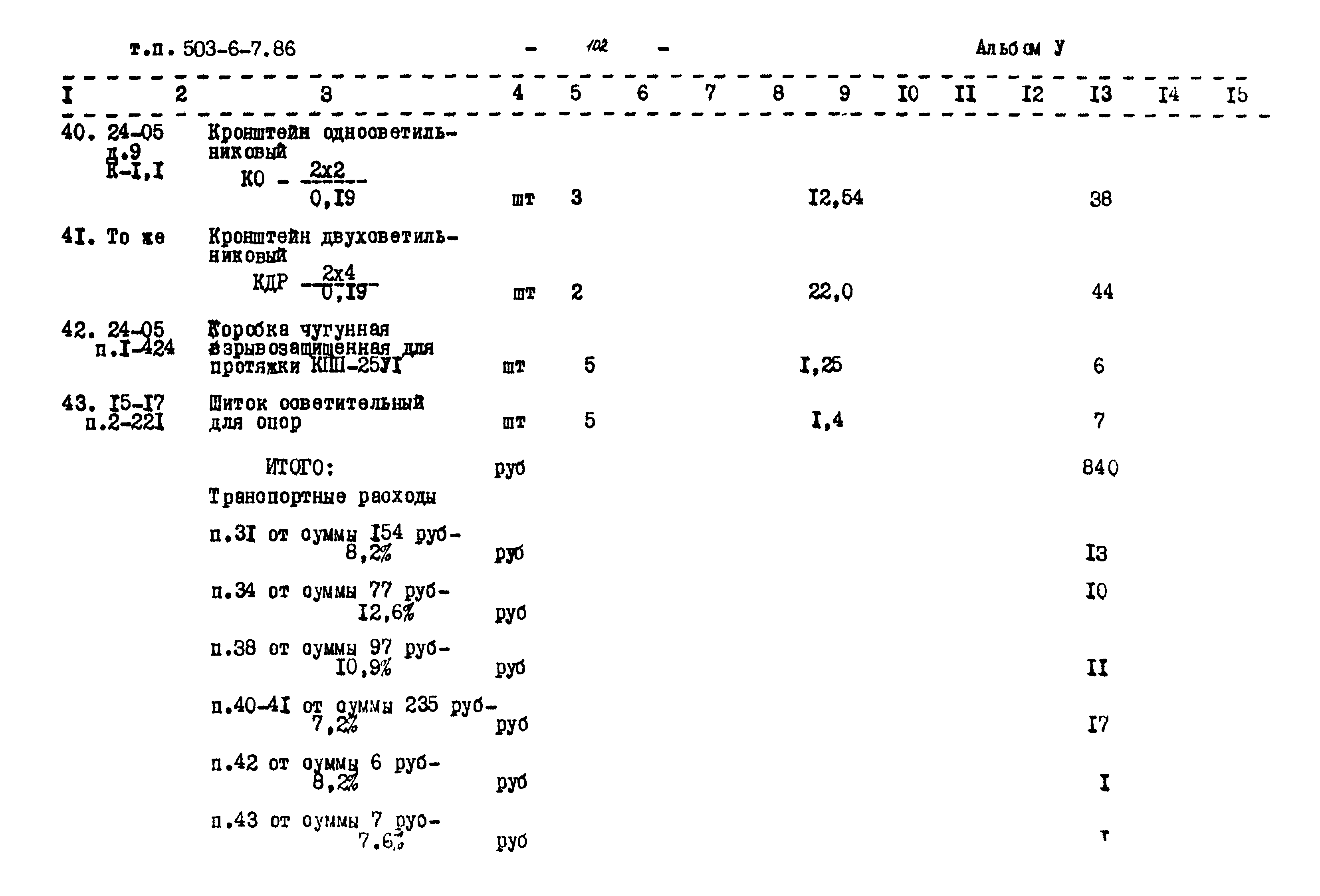 Типовой проект 503-6-7.86