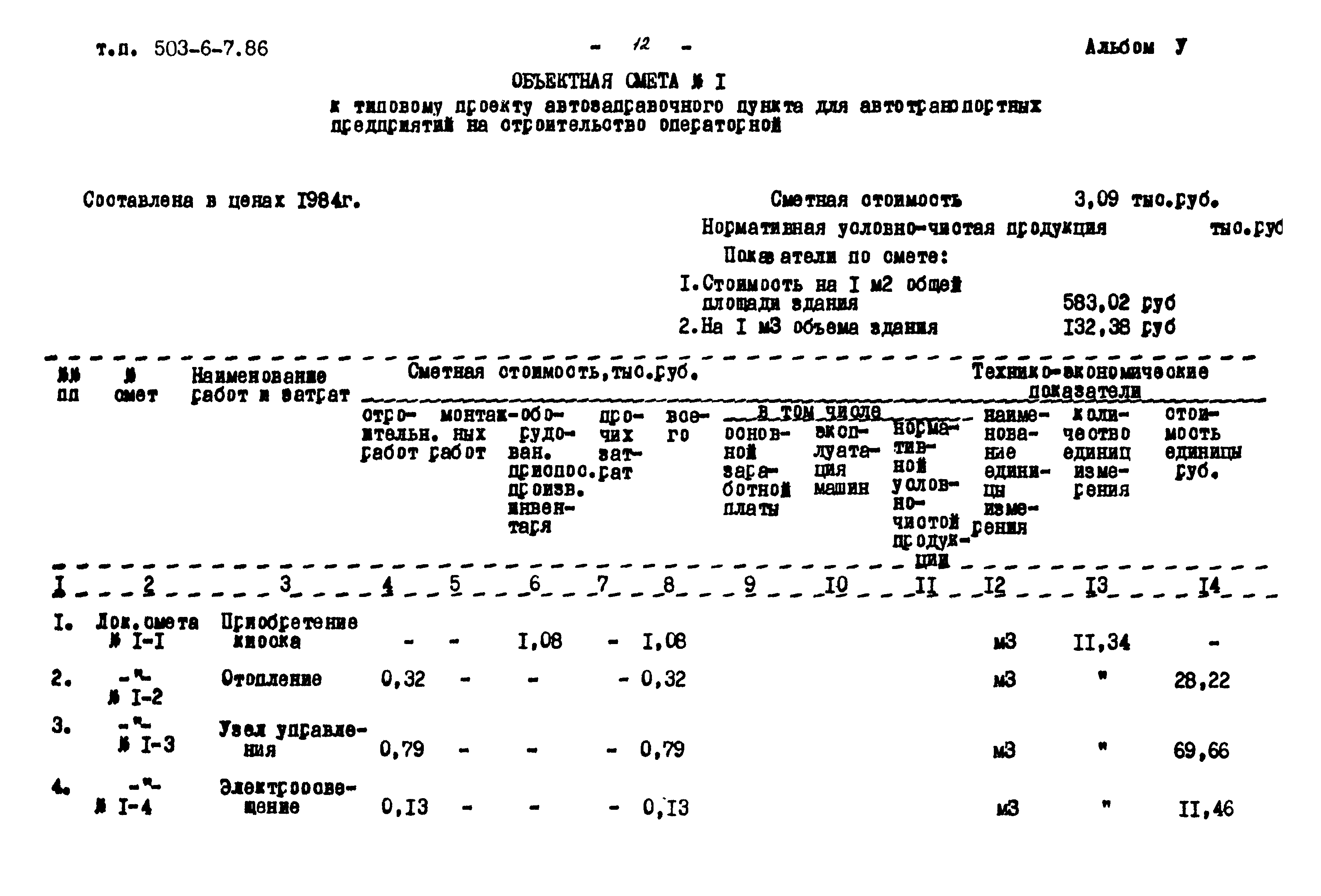 Типовой проект 503-6-7.86