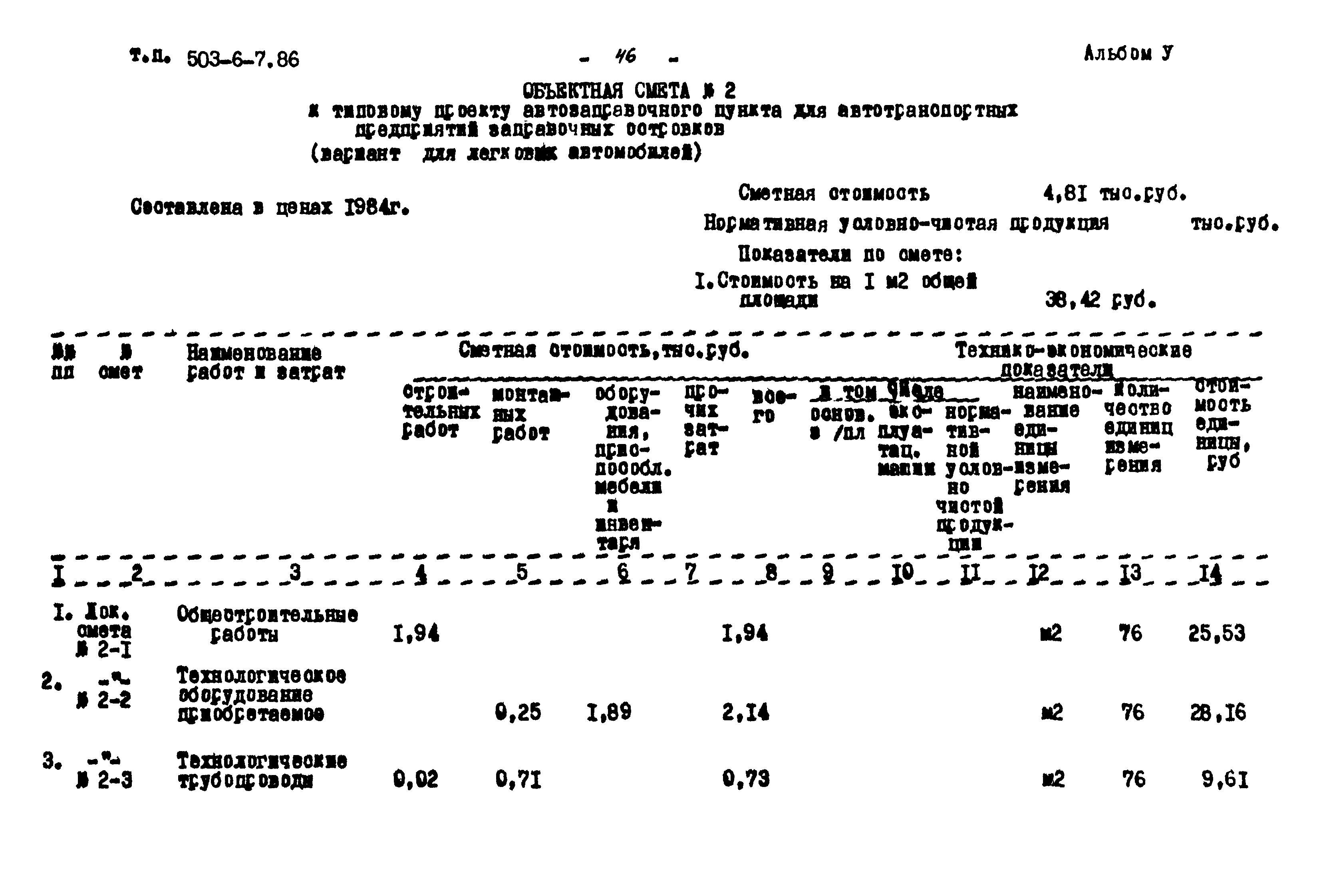 Типовой проект 503-6-7.86